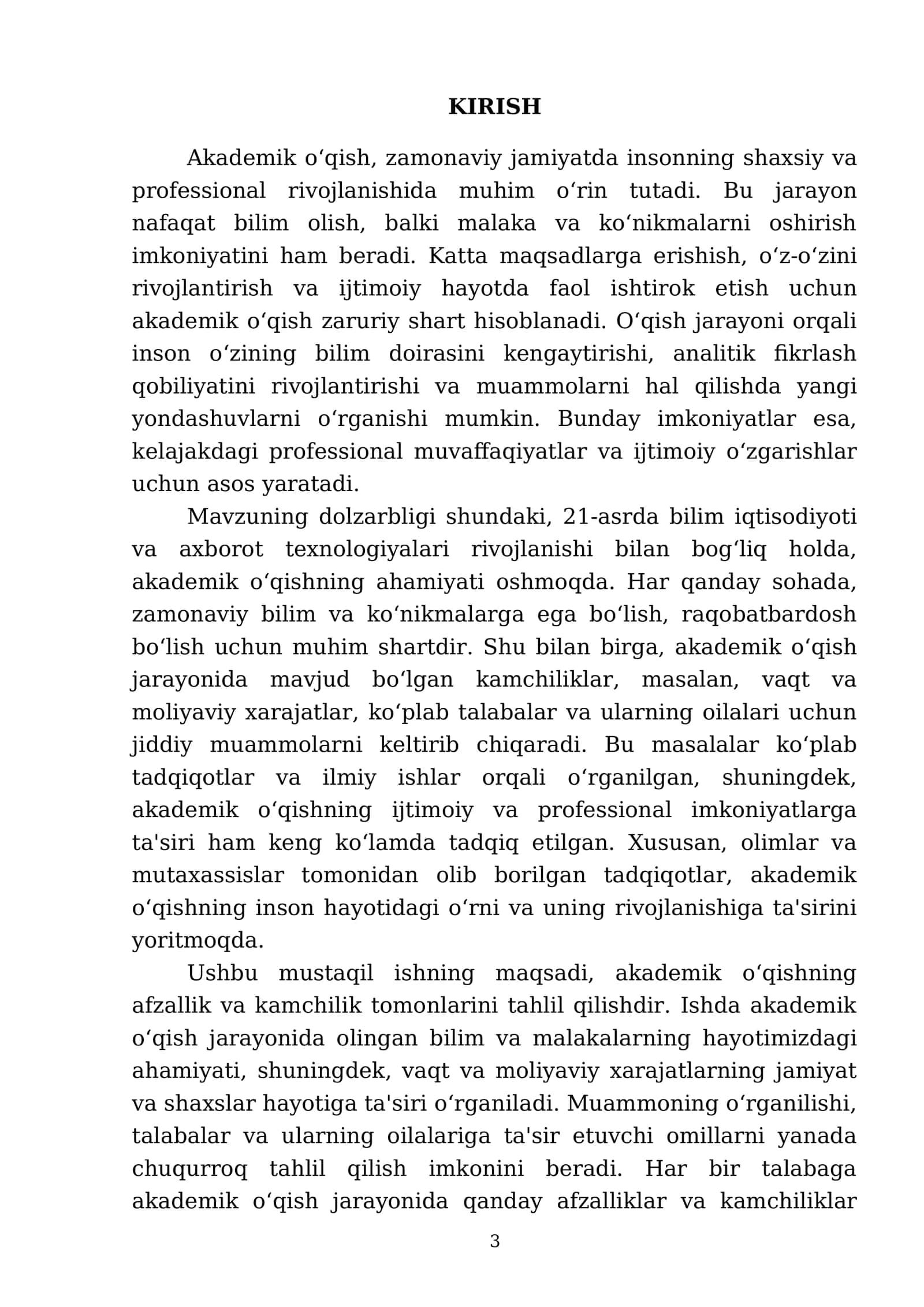 Akademik ōqishning afzallik va kamchilik tomonlari 3