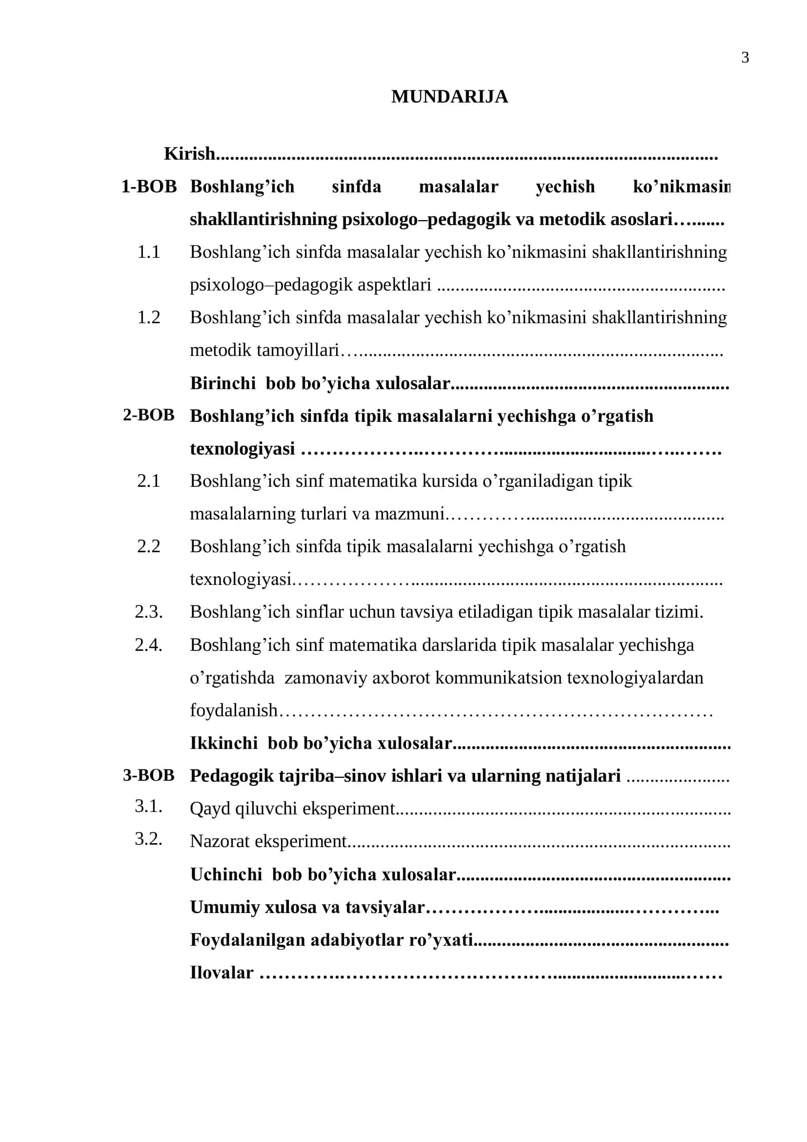 BOSHLANG’ICH SINF MATEMATIKA DARSLARIDA TIPIK MASALALAR YECHISHGA O’RGATISH TEXNOLOGIYASI 3