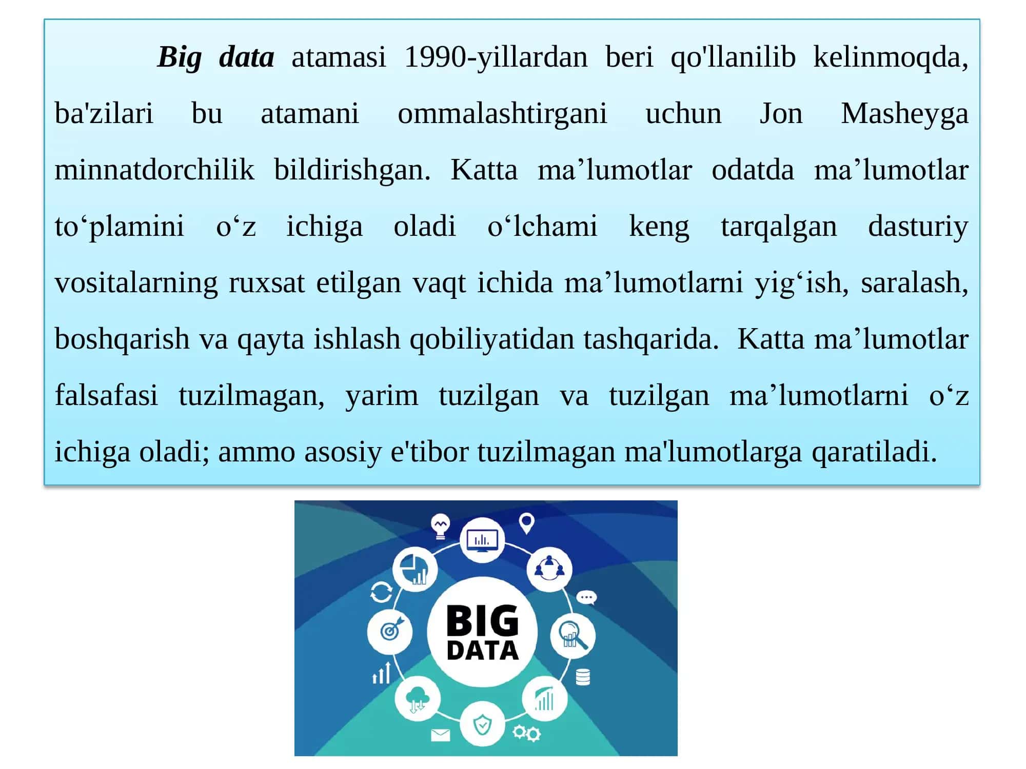 Big Data va uning moliya bozoridagi roli 3