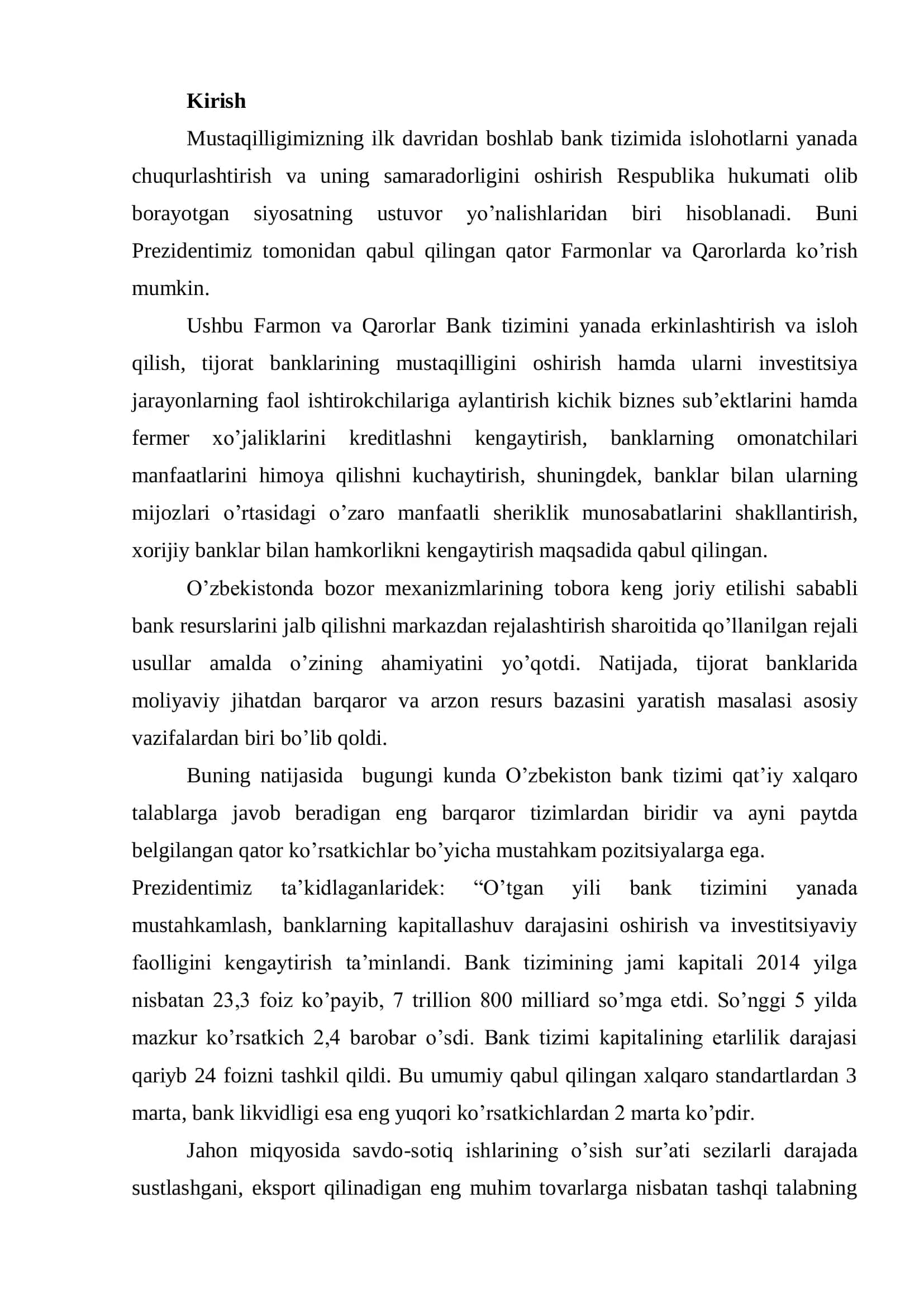Tijorat banklari ustav kapitali va uni oshirish yo’llari 3