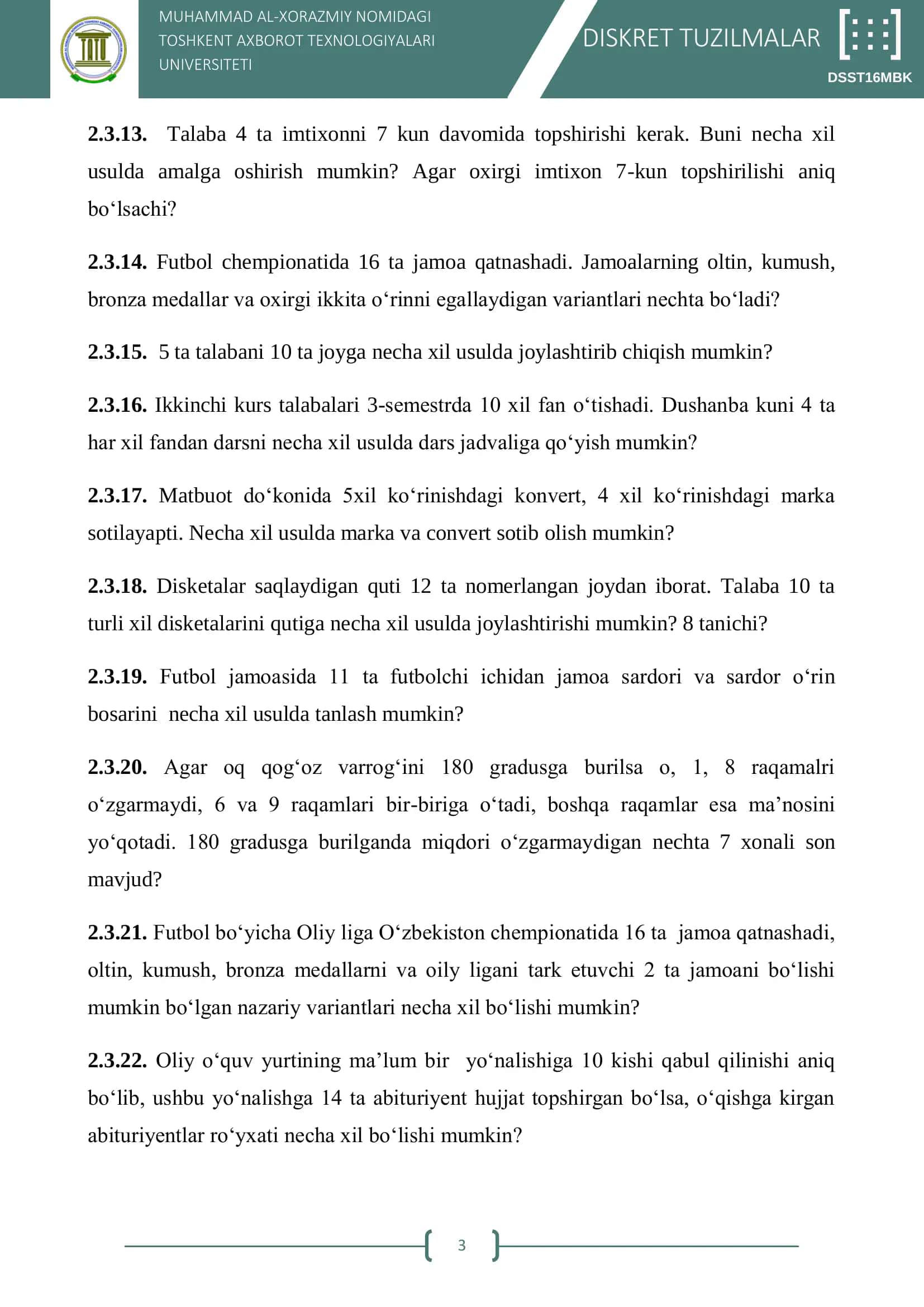 HISOB DISKRET TUZILMALAR 3