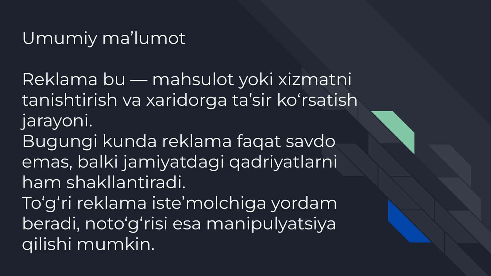 Reklamaning psixologik ta’siri va reklama turlarini idrok etish jarayoni 3