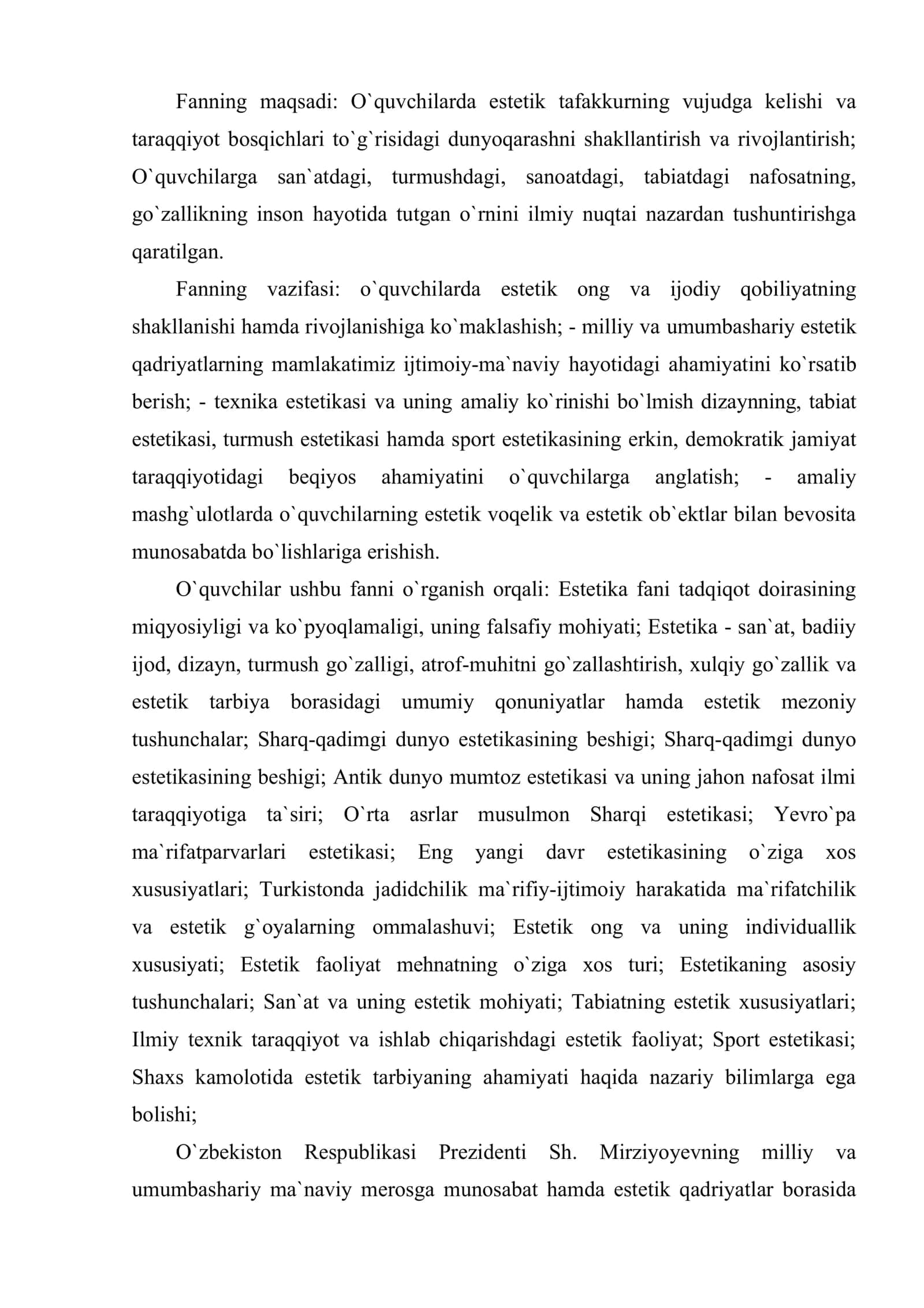 Estetikaning predmeti, tadqiqot doirasi va vazifalari 3