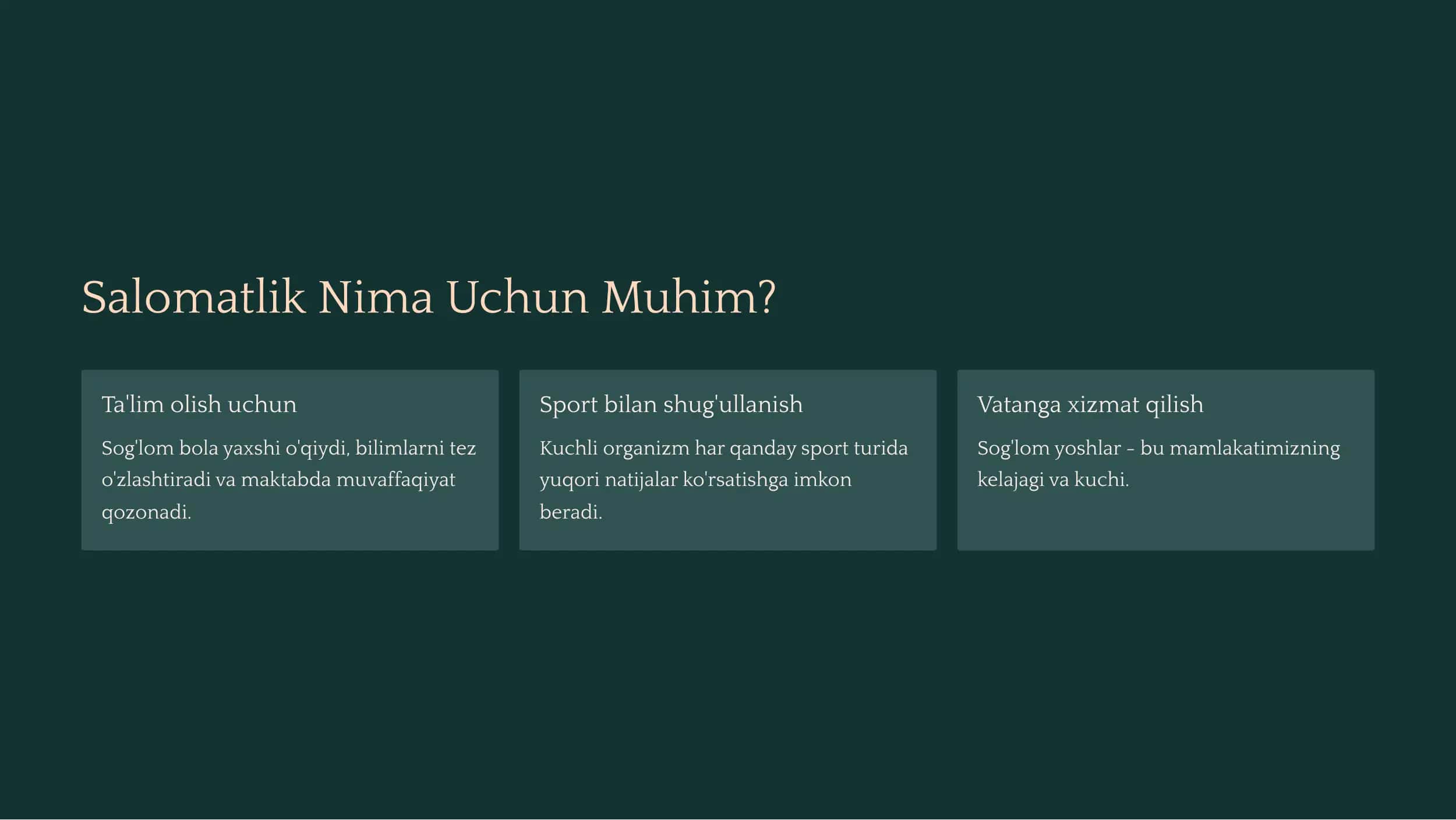 Inson va Uning Salomatligi 3