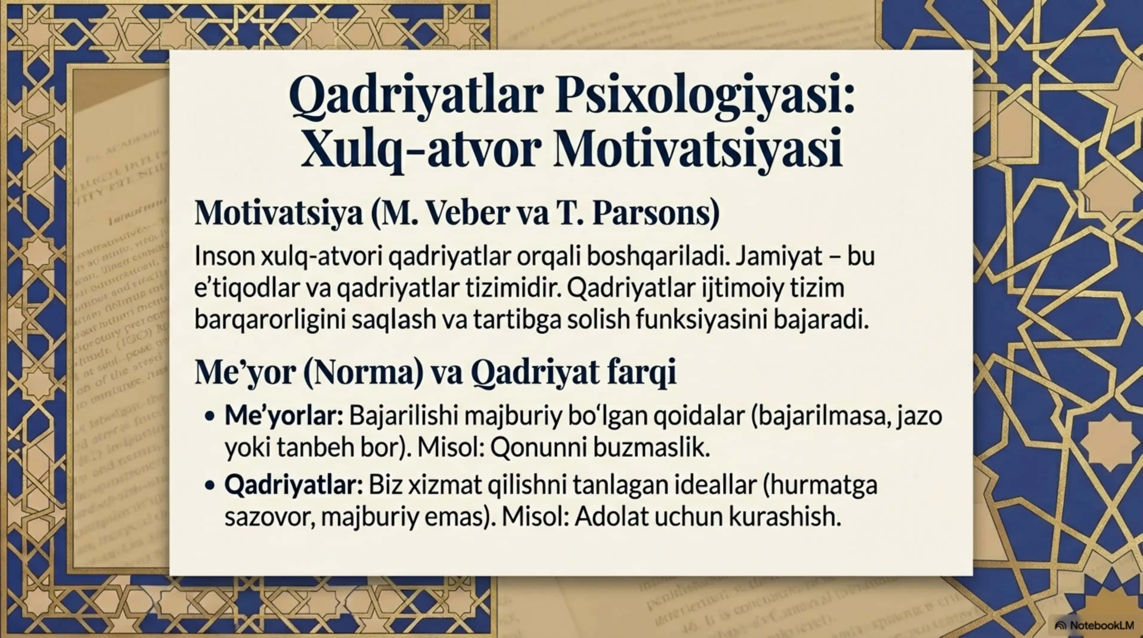 Qadriyatlarning jamiyat va inson hayotidagi ahamiyati. 3
