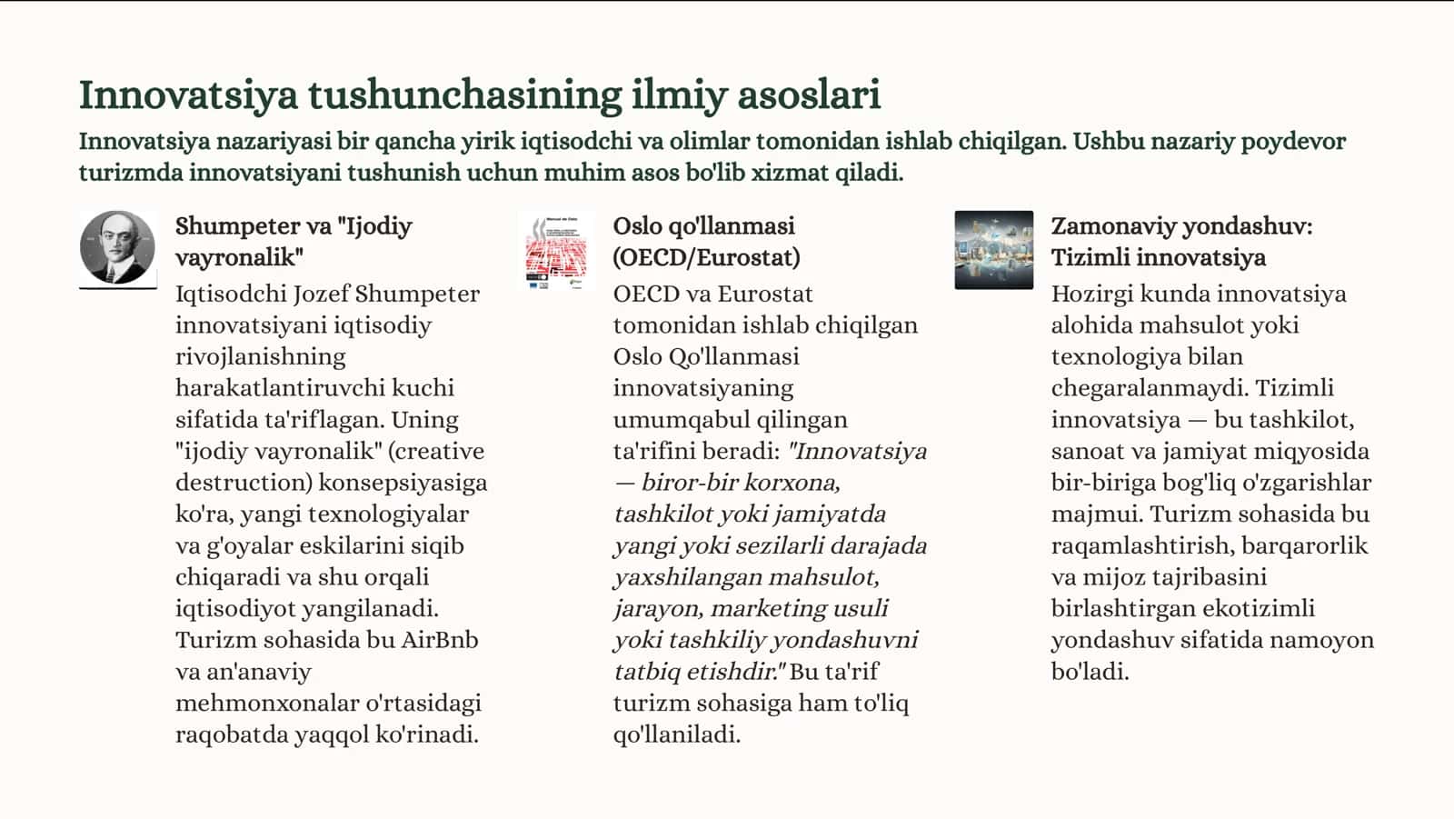 Turizmda Innovatsiyaning Asosiy Tushunchalari va Ta'riflari 3