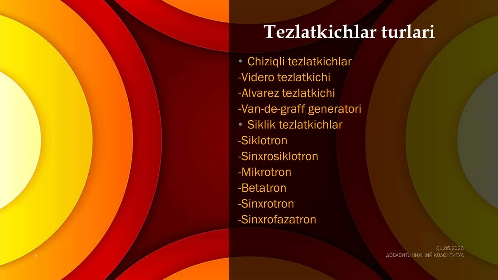 Nur diagnostikasida qo’llaniladigan tezlatkichlar 3