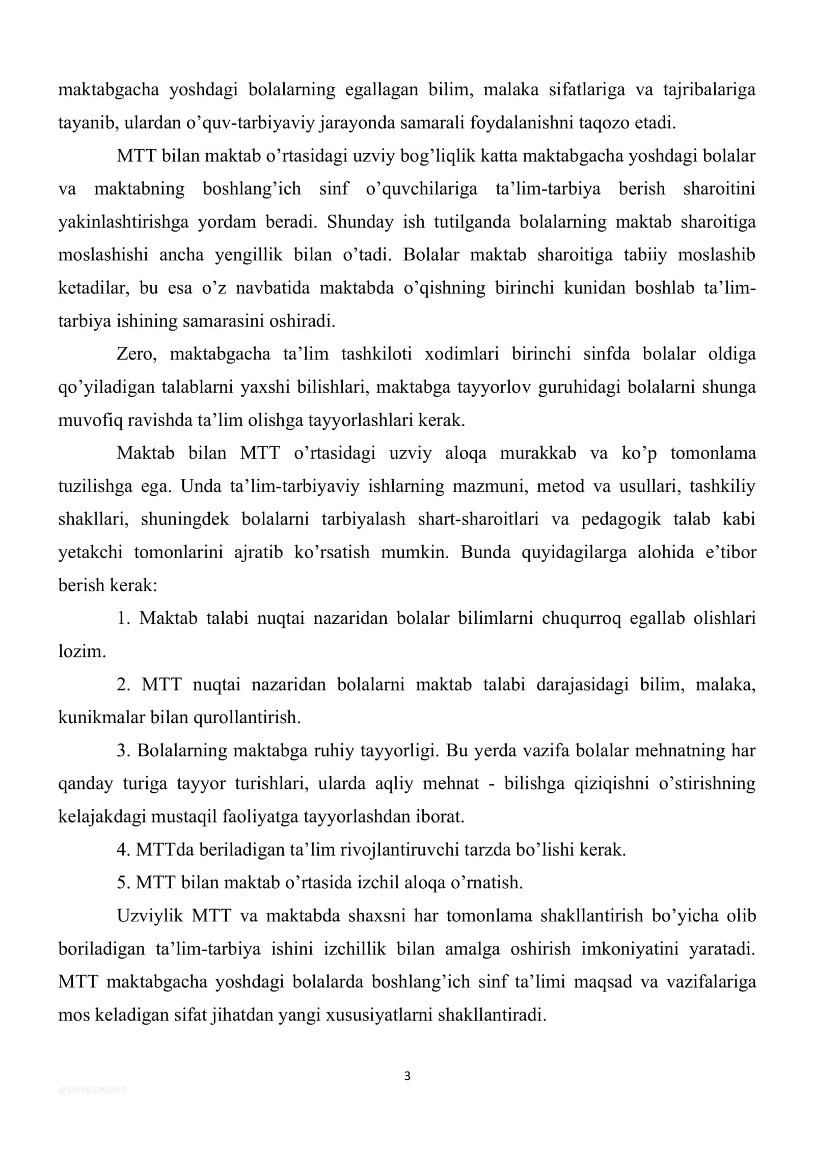 Maktabgacha ta'lim tashkilotining maktab bilan aloqa shakillari 3