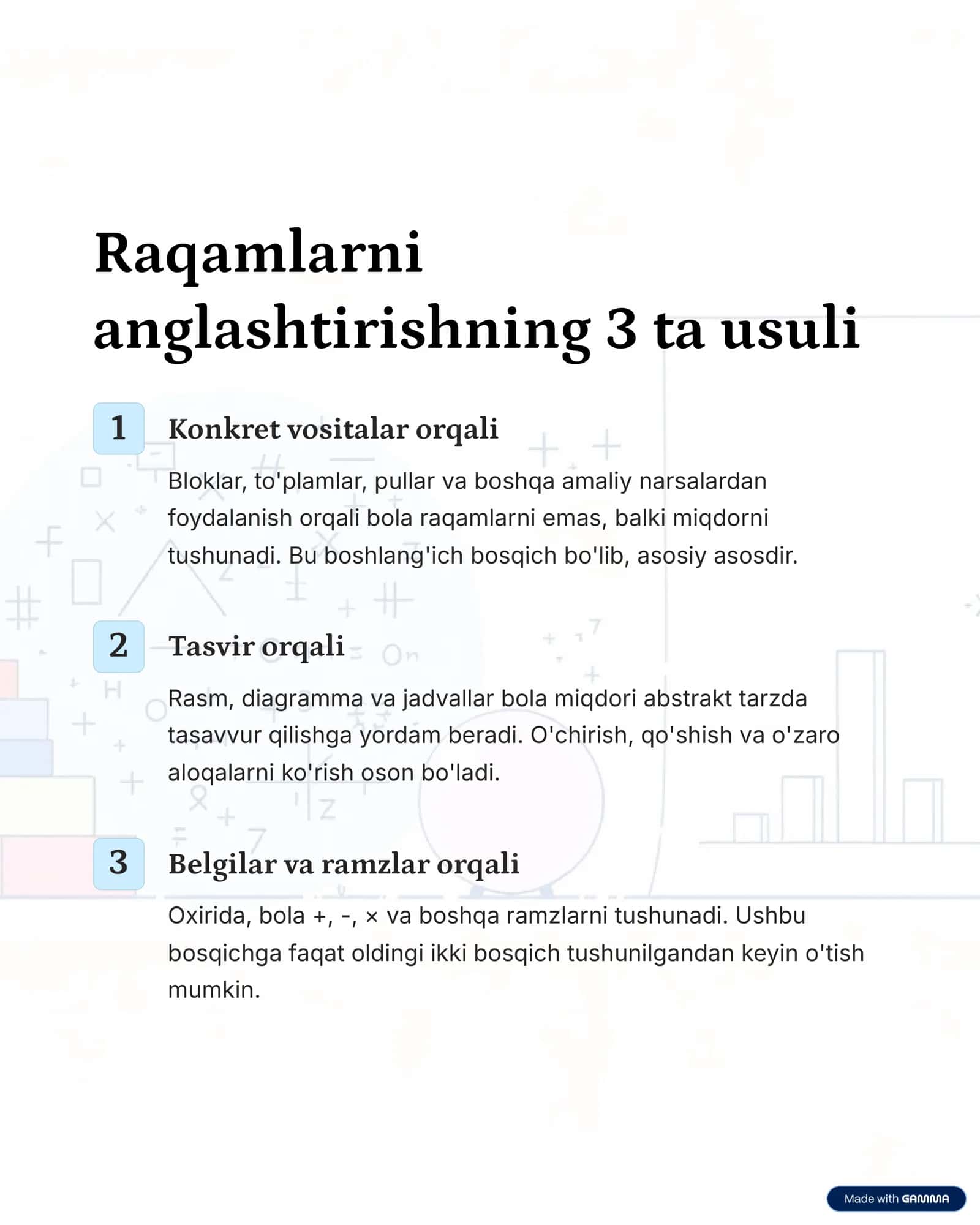 Matematika o'qitishning siri 3