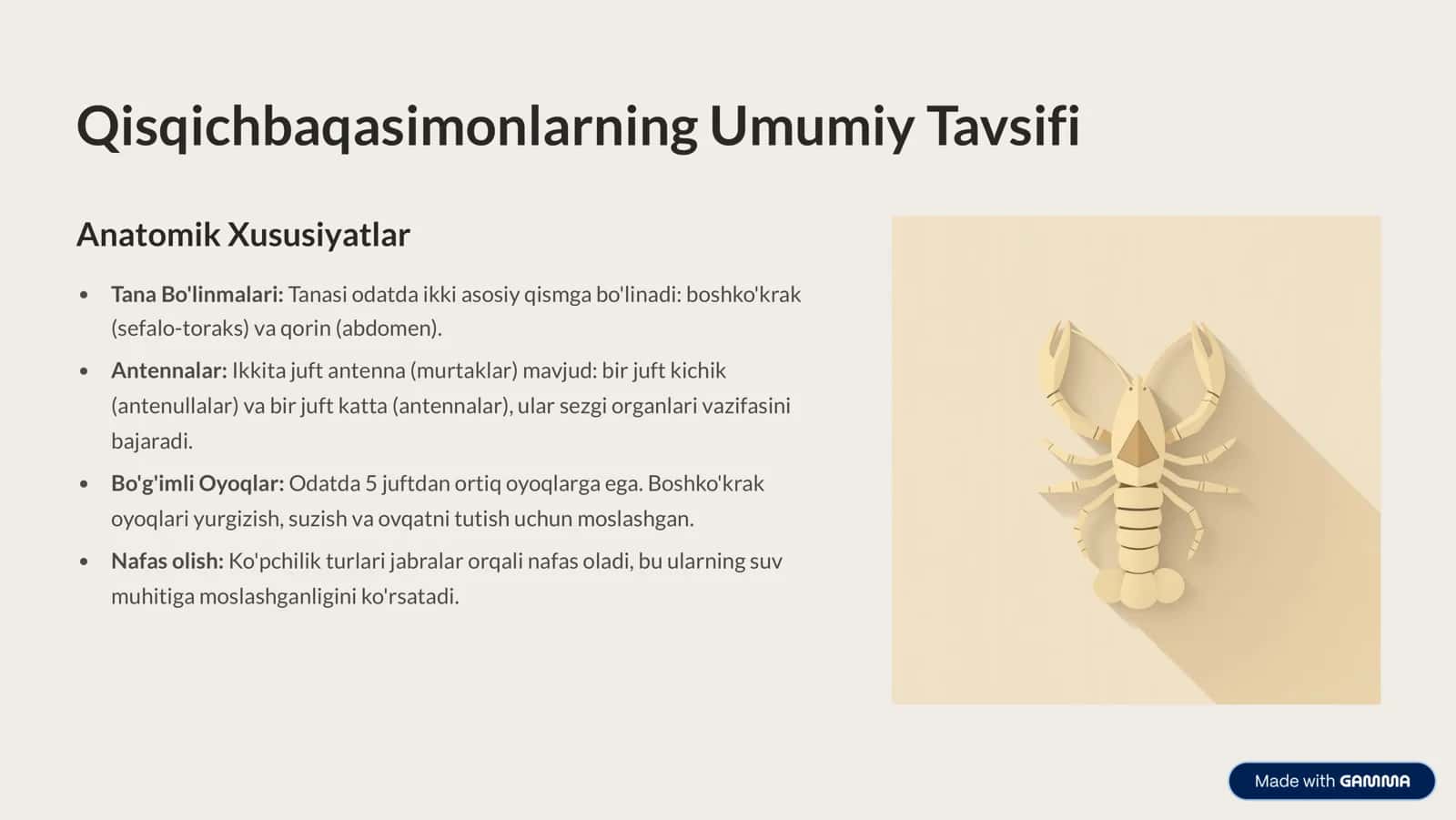 Qisqichbaqasimonlar: Ularning Turlari, Xususiyatlari va Dunyodagi Ahamiyati 3
