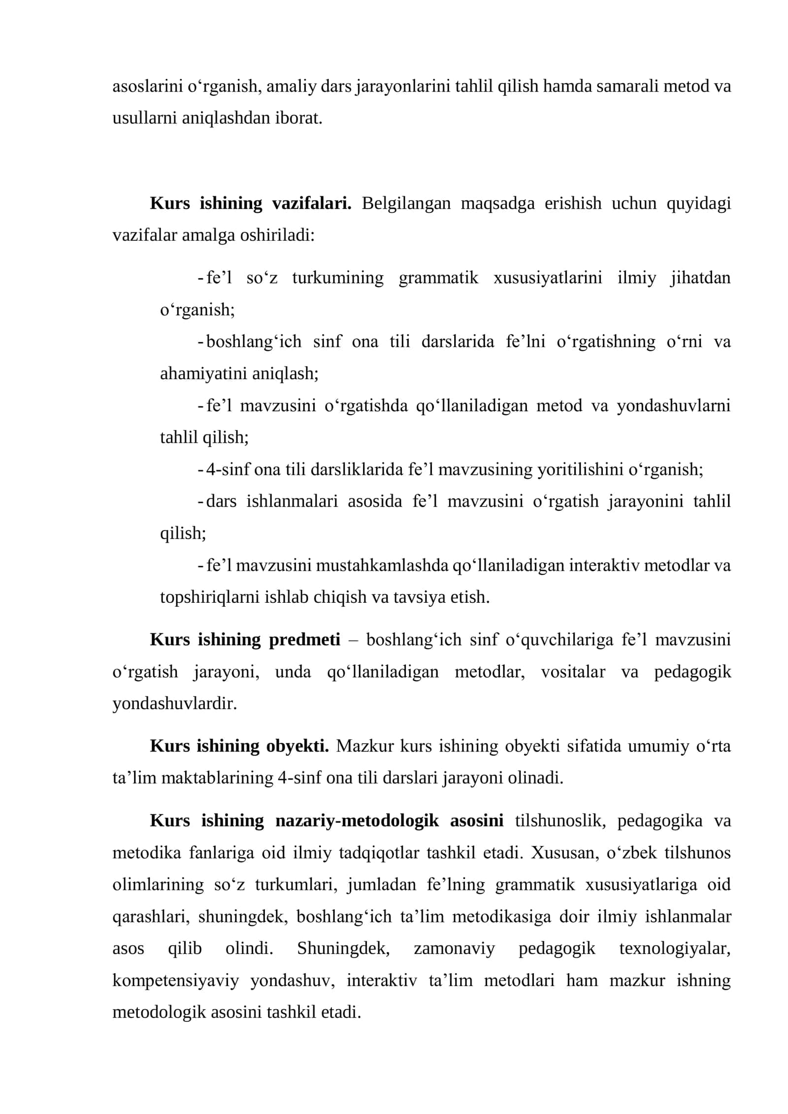 4-sinfda “Fe’l” mavzusini o’rganish 3