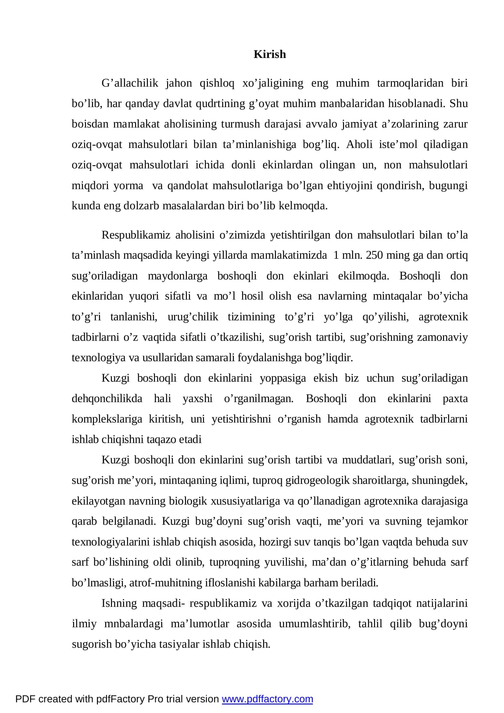 SUG’ORILADIGAN YERLARDA KUZGI BUG’DOY HOSILDORLIGIGA SUG’ORISH TARTIBINI TA’SIRI 3