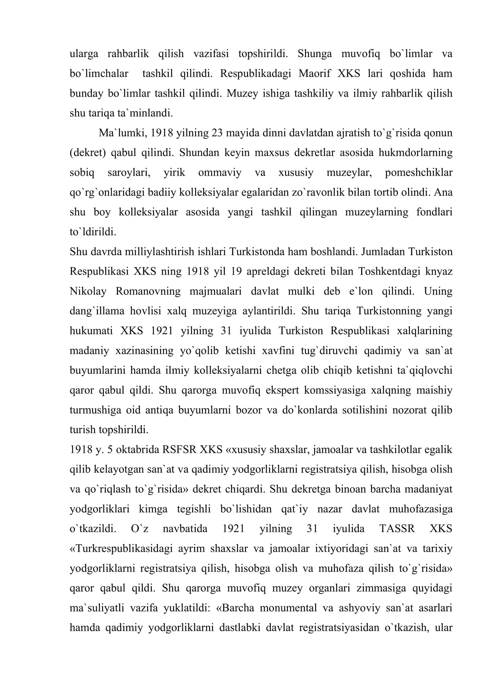 1917-1941 yillarda muzey ishi va yodgorliklarni asrash 3