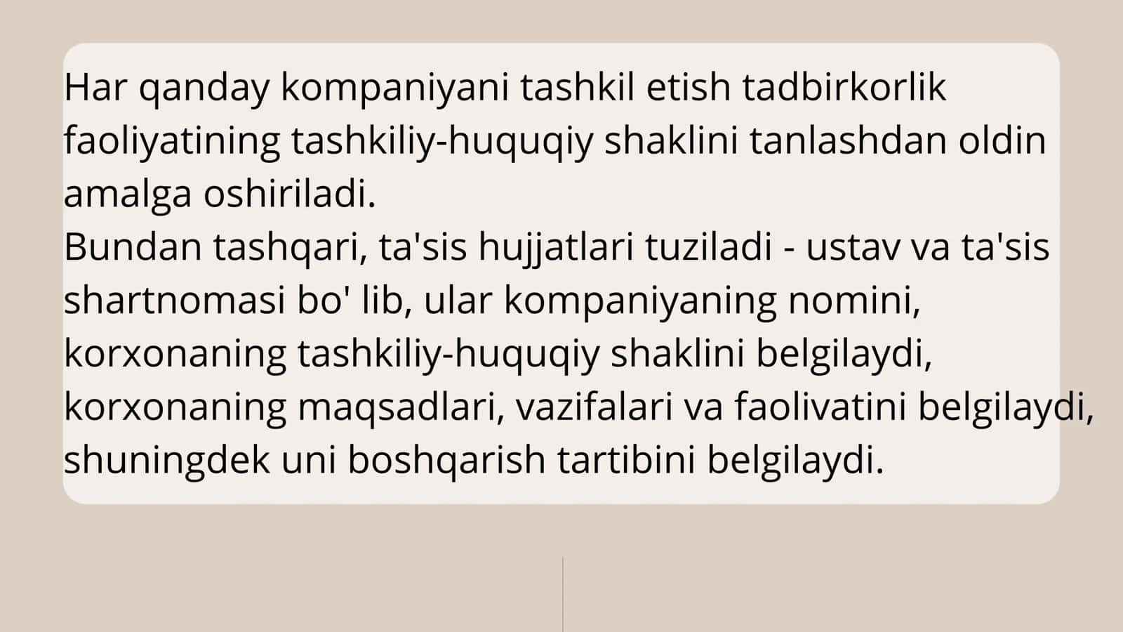 Tadbirkorlikning tashkiliy-huquqiy asoslari 3