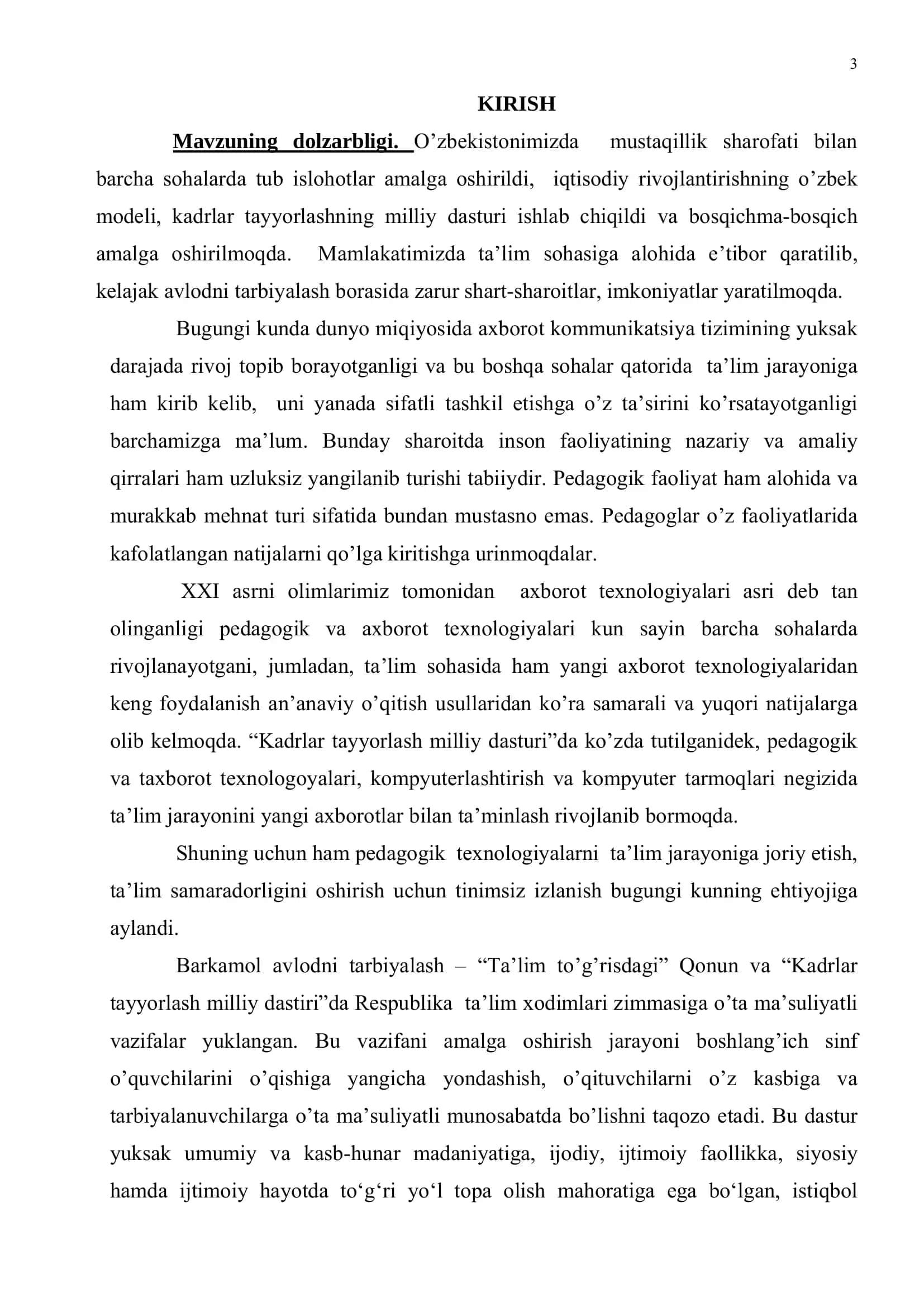 BOSHLANG’ICH SINFLARDA PEDAGOGIK TEXNOLOGIYALARDAN FOYDALANISH 3