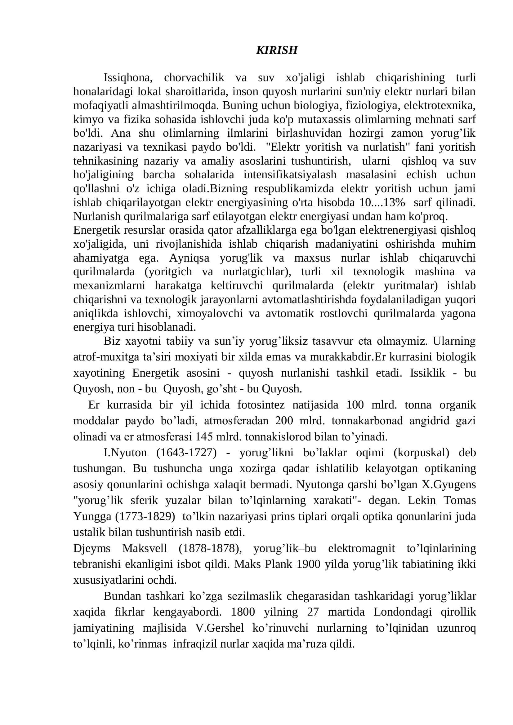Elektr yoritish kurs ishi 3