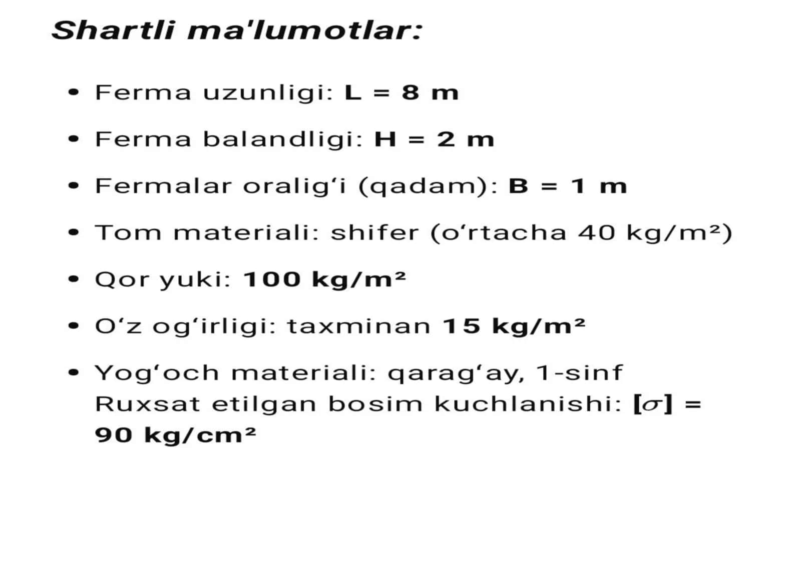 Yog’och fermalarni loyihalash va hisoblash 3