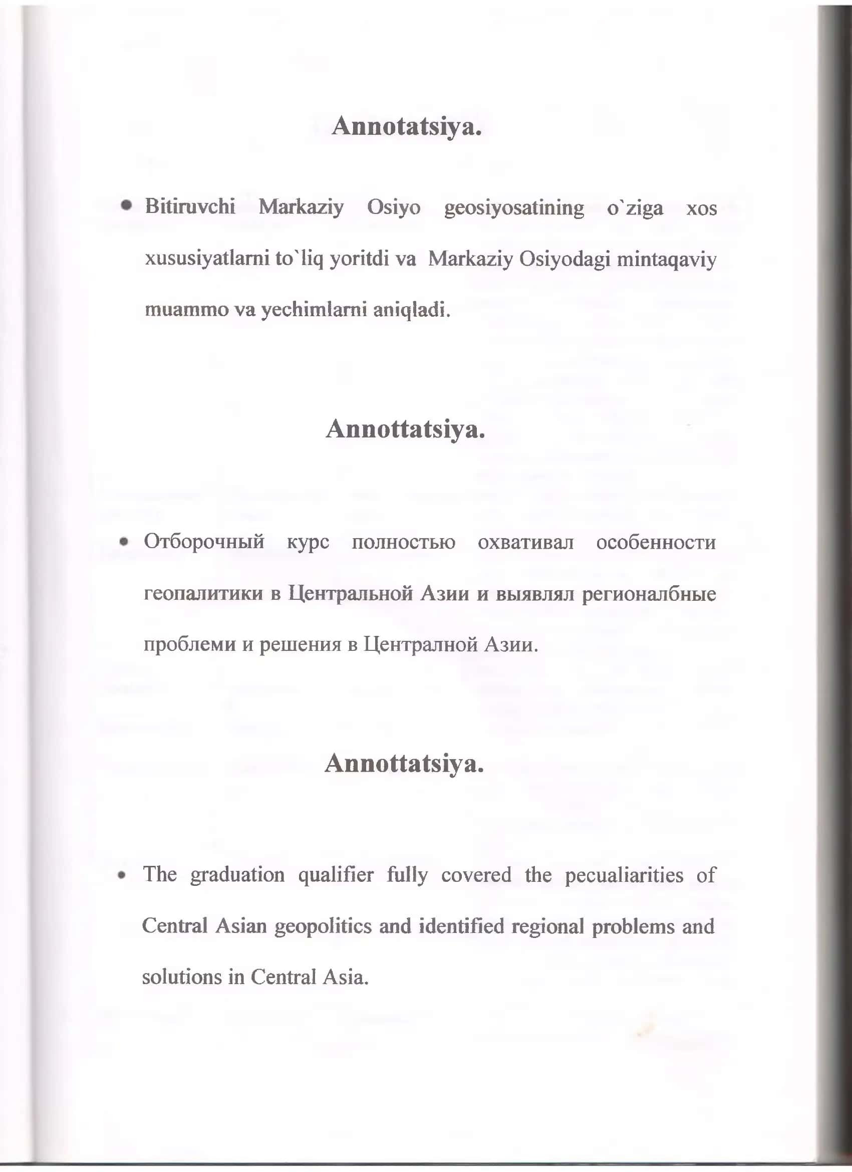 Milliy g’oya, mahnaviyat asoslari va huquq ta’limi vo’nalishi IV-kurs 401- gurux talahasi 3