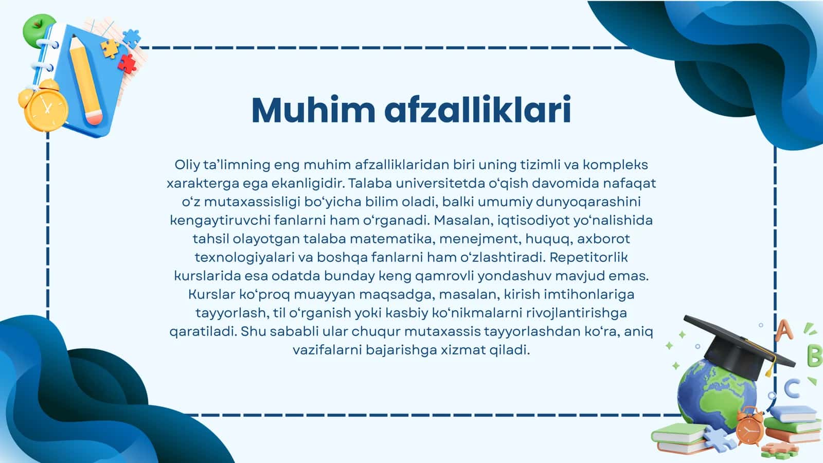 OLIY TA'LIM VA KURSLARDAGI FARQLAR 3