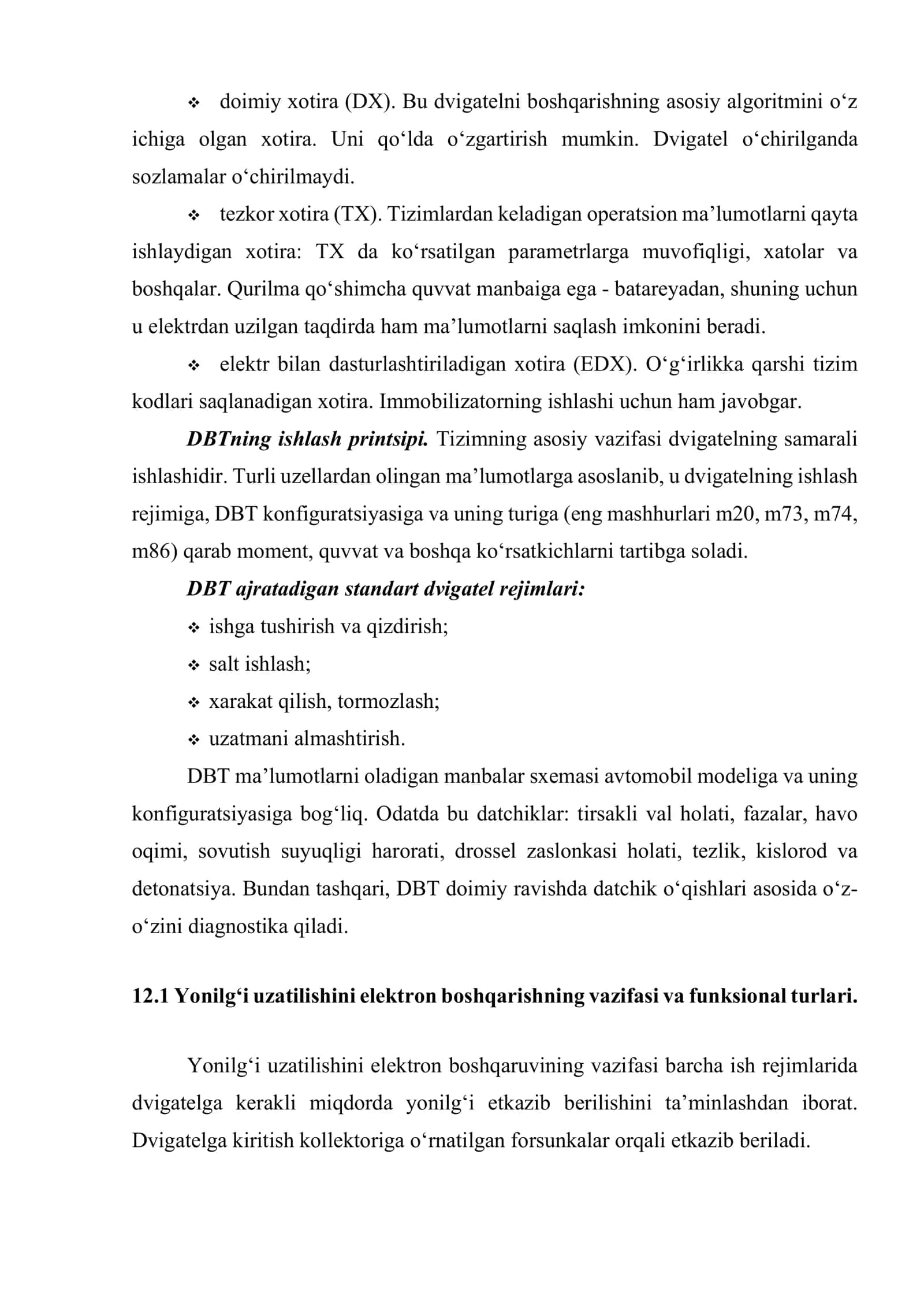 Dvigatelni elektron boshqarish tizimlari 3