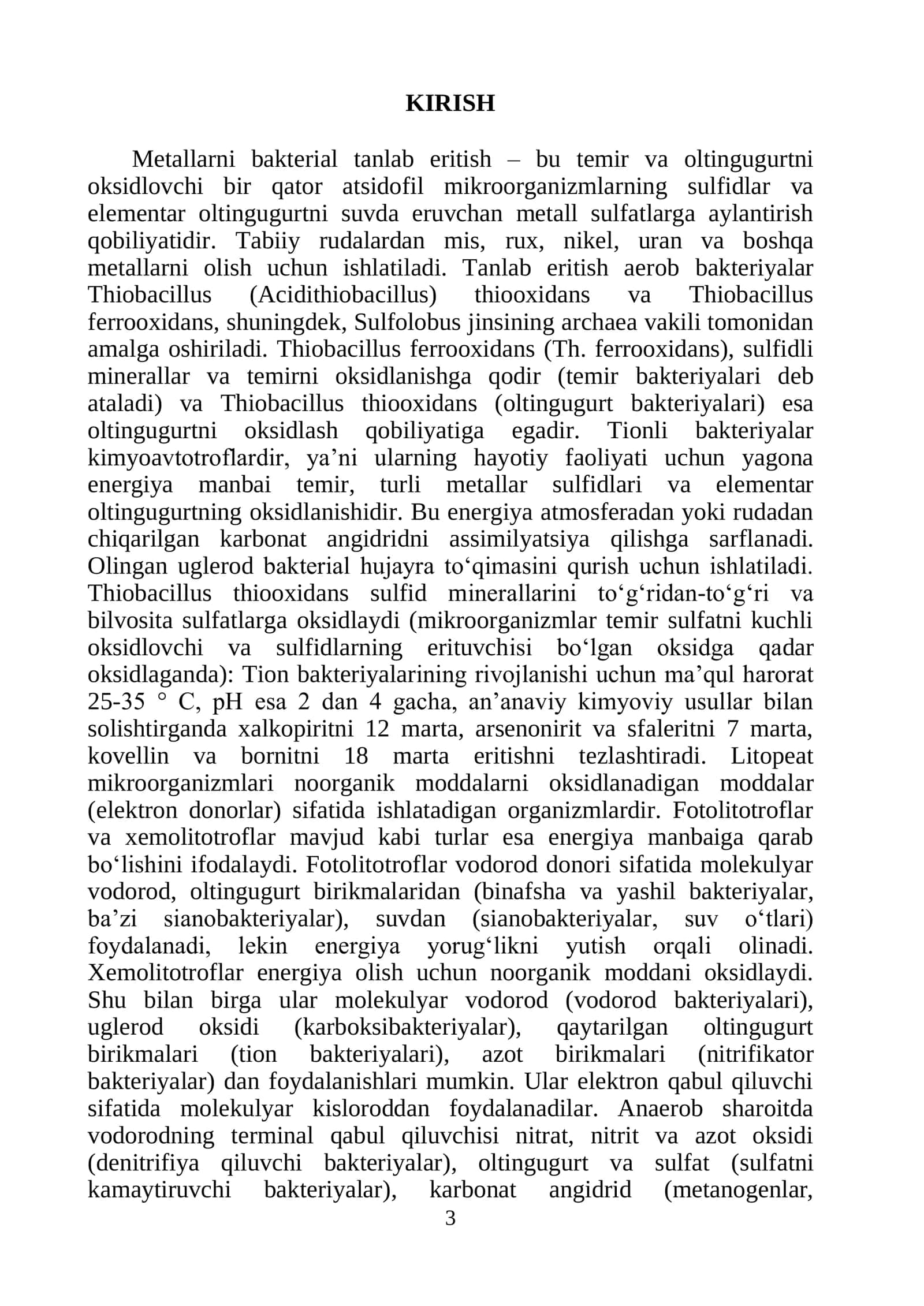 Metallurgiyada biotexnologik jarayonlar 3