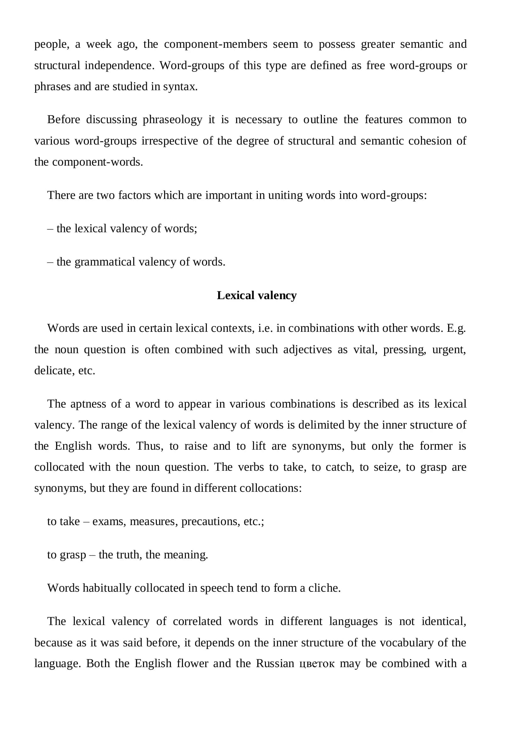 SYNOPSIS on the theme: ”Phraseological units which have realities in their translation” 3