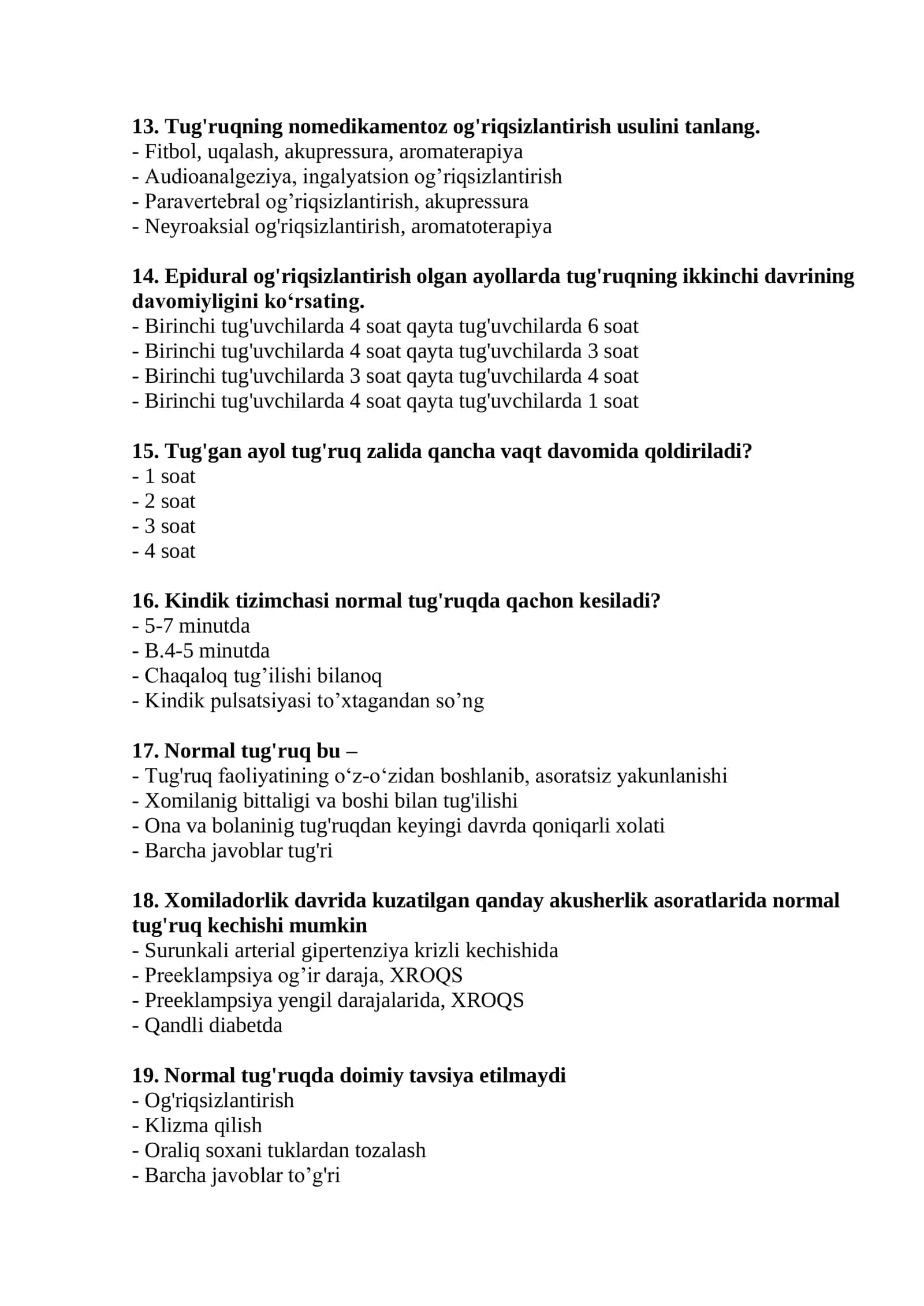 akusherlik va ginekologiya test (ordinatura va magistratura) 3
