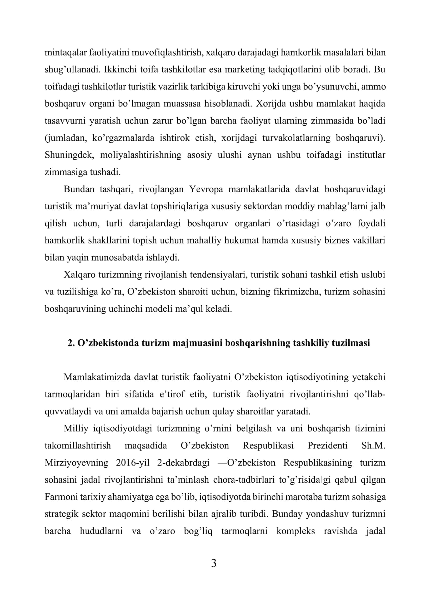 Turizm sohasini boshqarishning tashkiliy tuzilmasi va marketingi 3