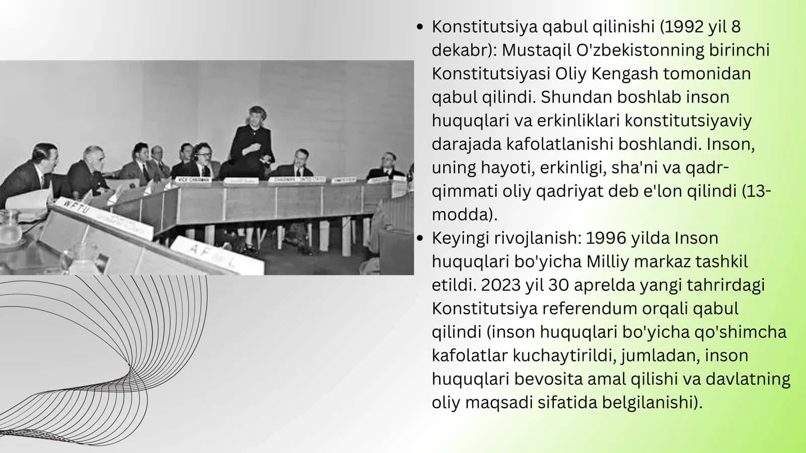 Inson huquqlari (Presentatsiya) O'zbekistonning eng yangi tarixi fanidan 3