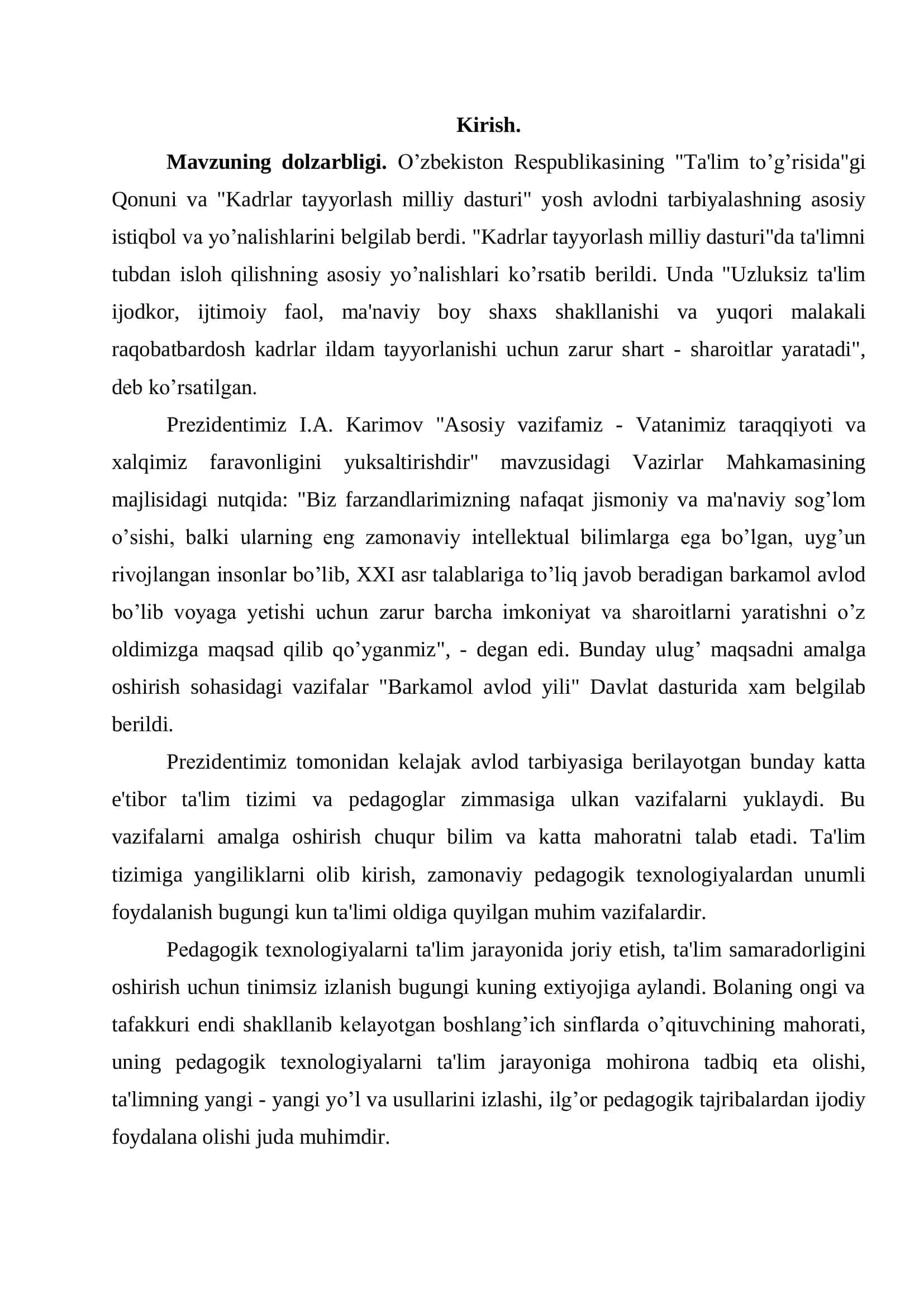 Boshlang’ich sinflarda "Kеys" tеxnologiyasi asosida ta'lim samaradorligiga erishish 3