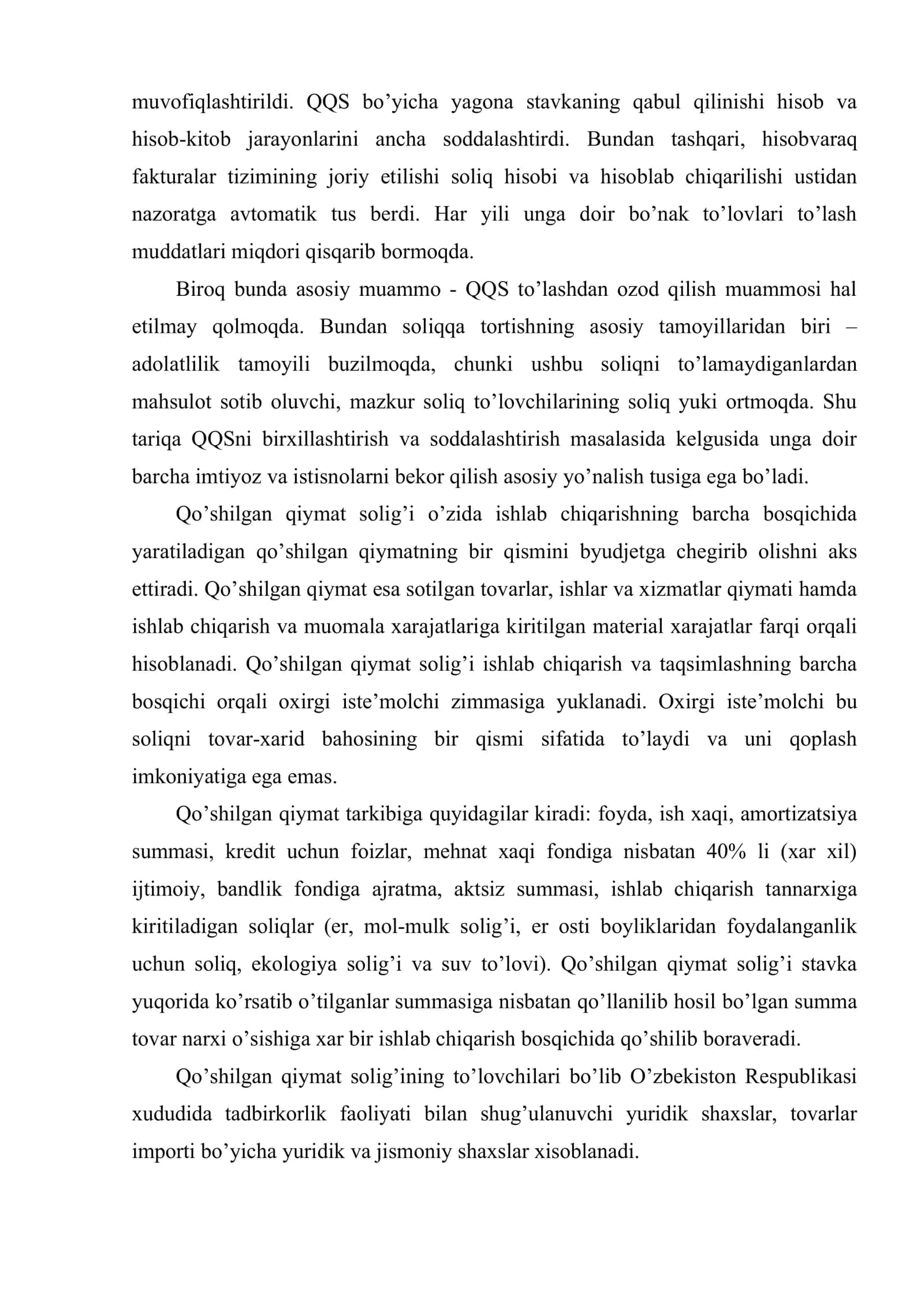Qo’shilgan qiymat solig’i va aktsiz soliqlarini prognozlash 3