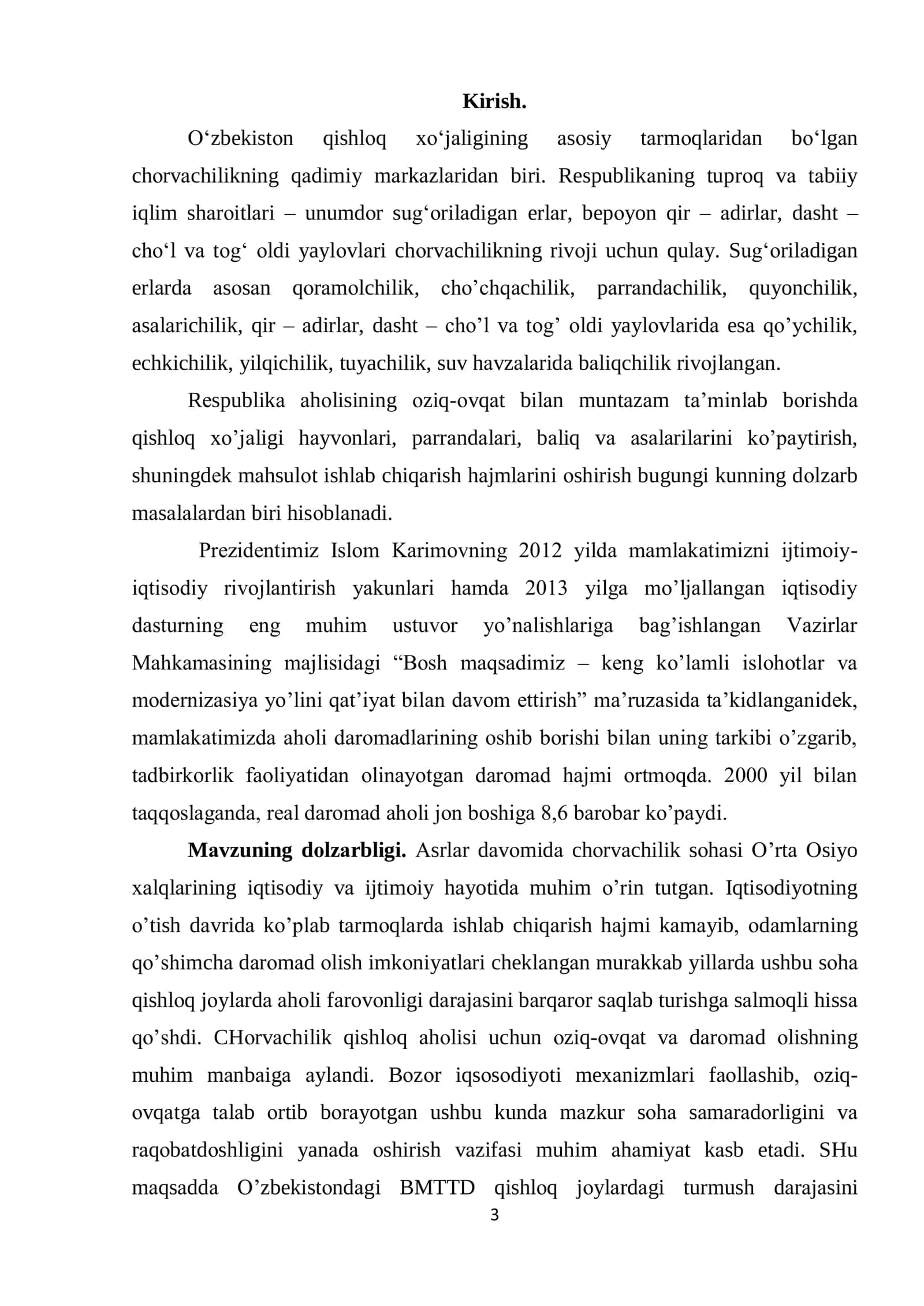 O‘zbekistonda chorvachilik tarmog‘ining joylashishi va rivojlantirish xususiyatlari 3