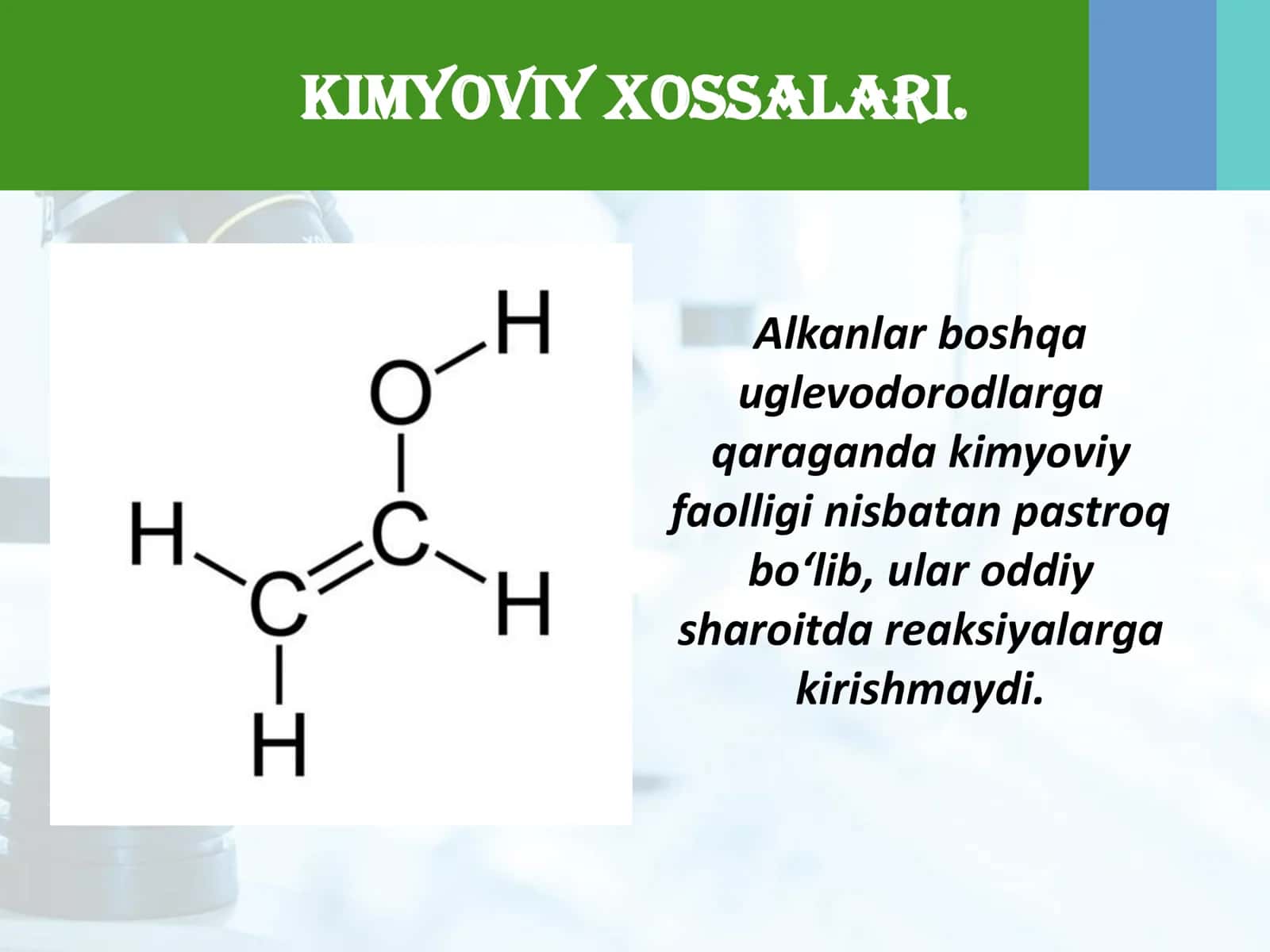 📘10-SINF KIMYO: ALKANLAR (Kimyoviy xossalari va ishlatilishi) 3