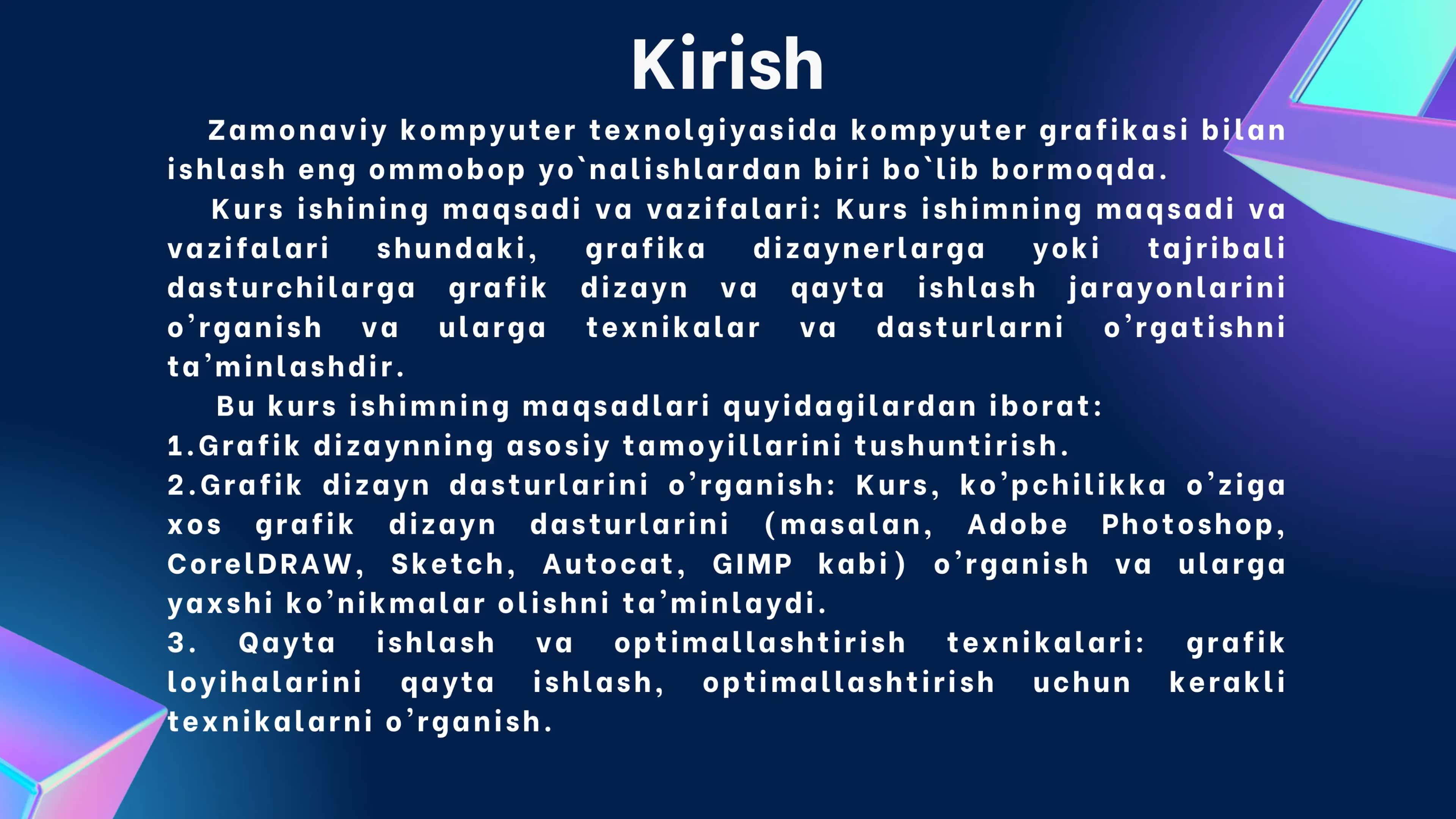 Grafikani qayta ishlashda QO'LLANILADIGAN PROFESSIONAL dasturlar 3