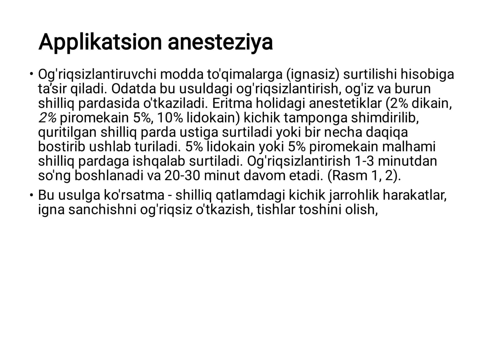 Og'riqsizlantirish 3
