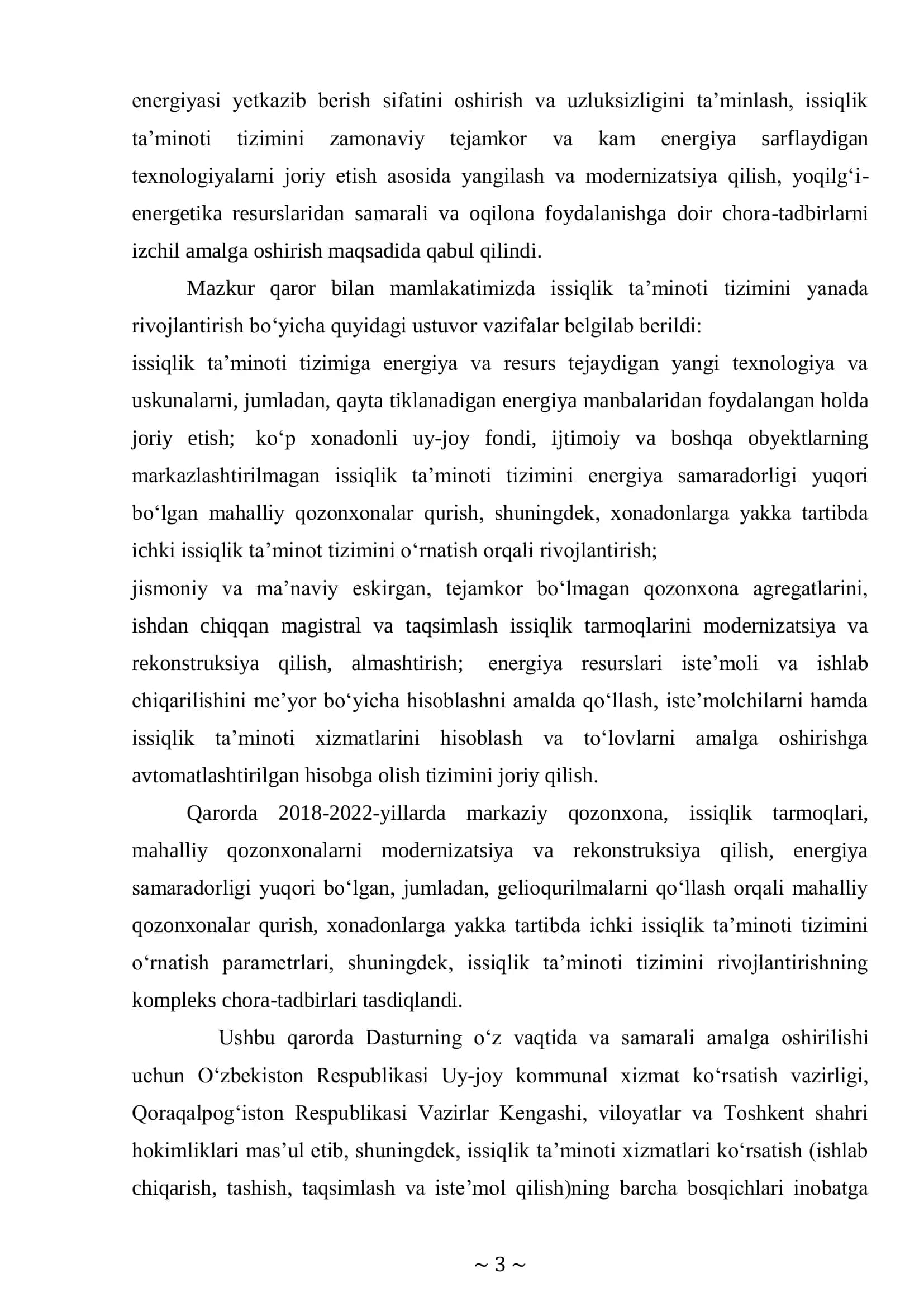 Kosonsoy tuman Buloq massivida turar-joy binolarining isitish va ventilyatsiya tizimlarini rekonstruktsiya qilish 3
