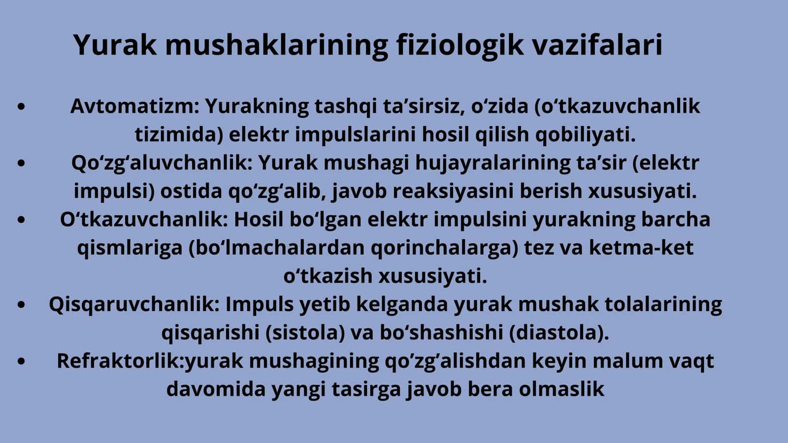 Yurak mushaklarining fiziologik vazifalari.normal ekg 3