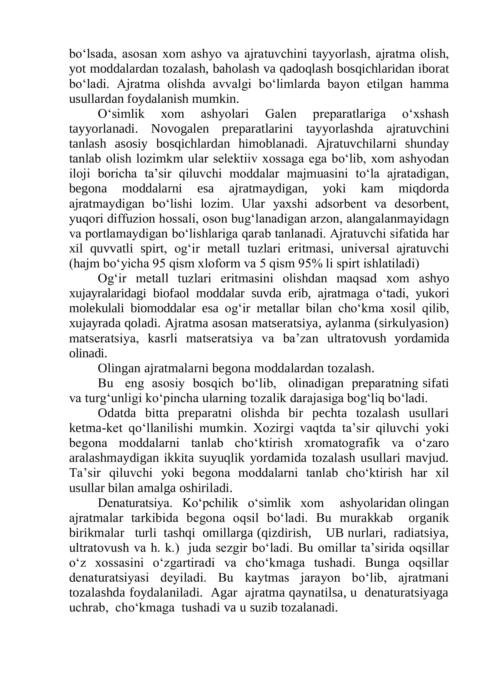 Novogalen preparatlari va ularni ishlab chiqarish texnologiyasi 3