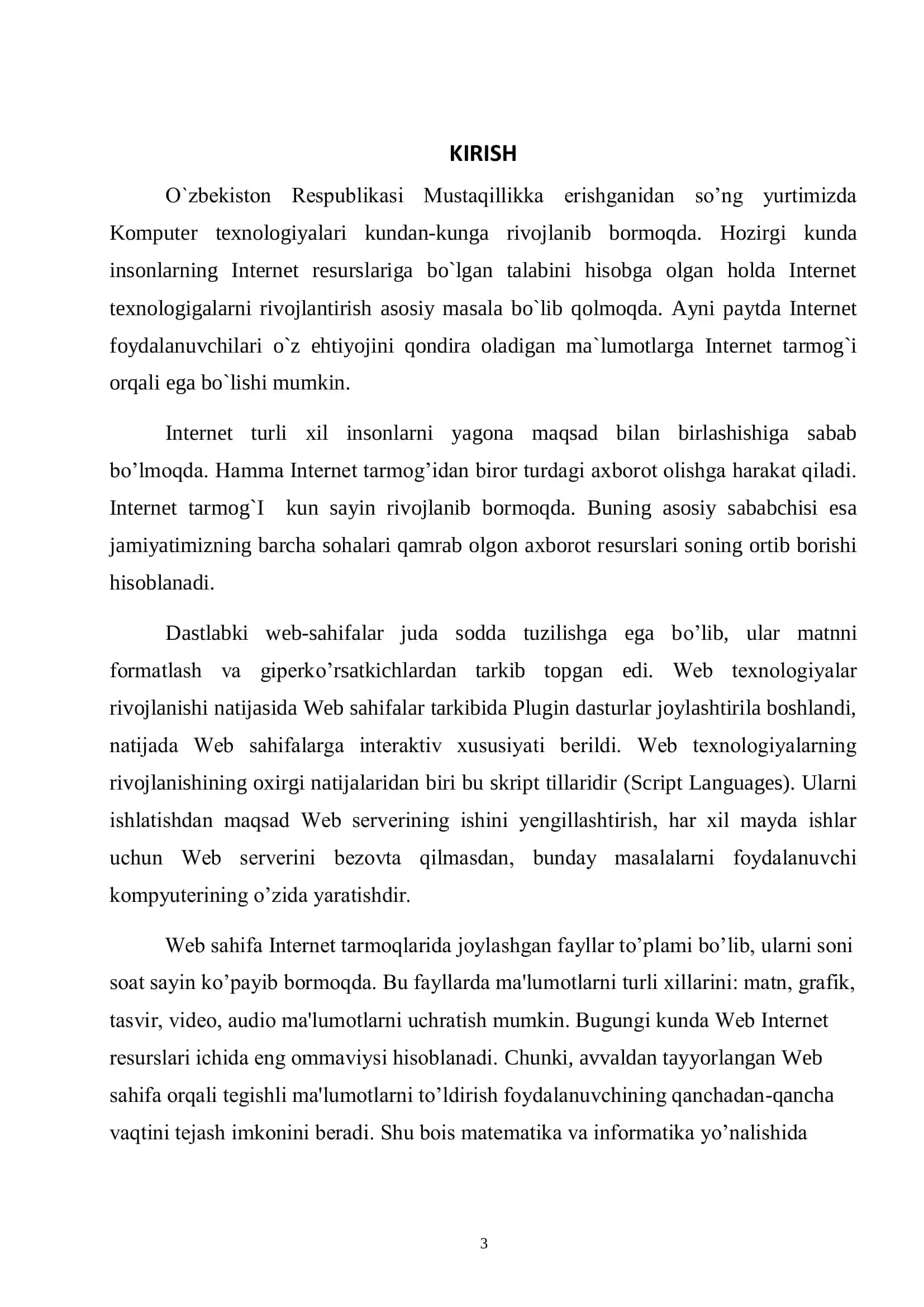 FrontPage dasturida jadval, sahifani sozlash, matnni formatlash imkoniyatlari 3