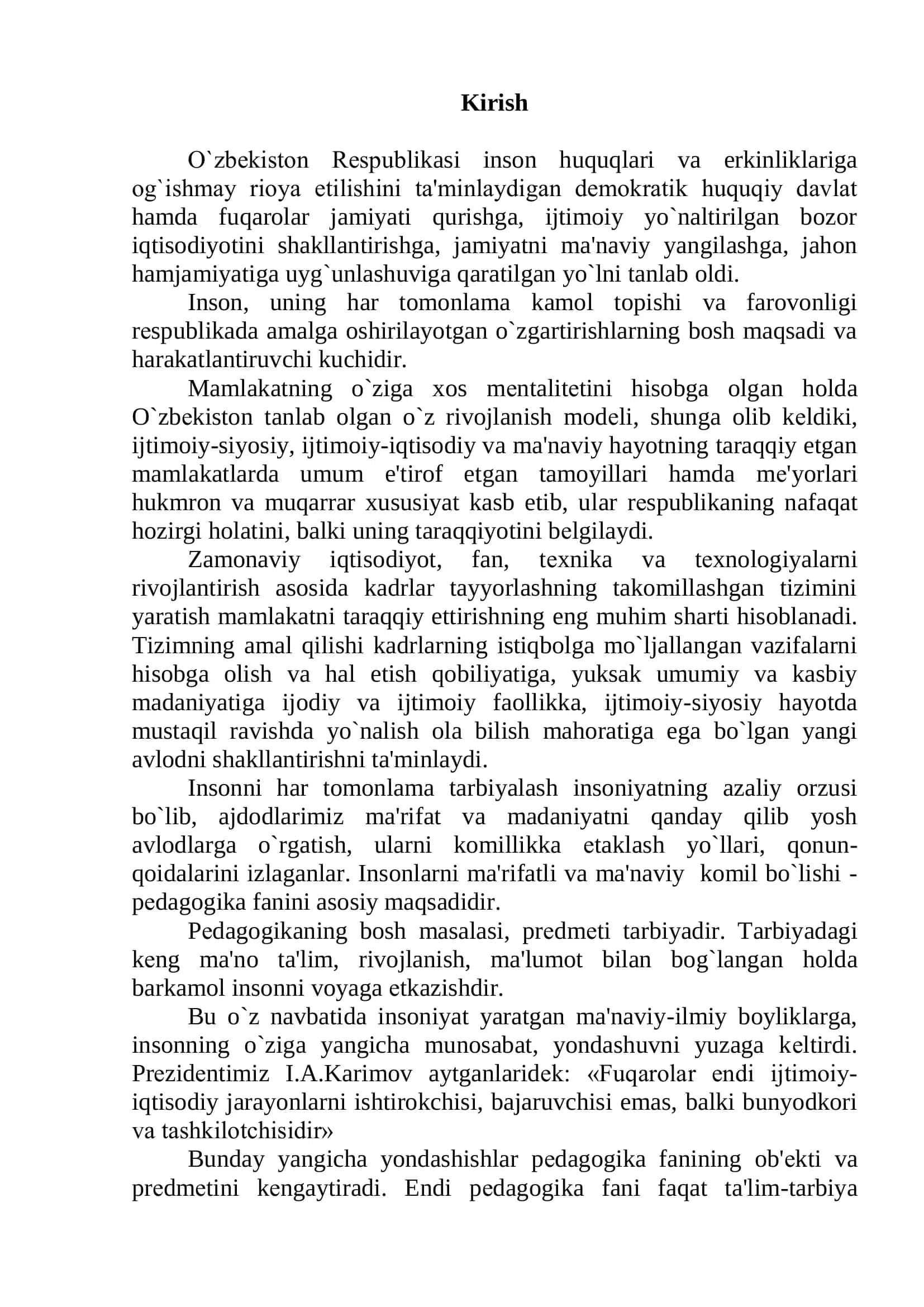 Tarbiyaviy ishlar uslubiyoti kurs ishi 3