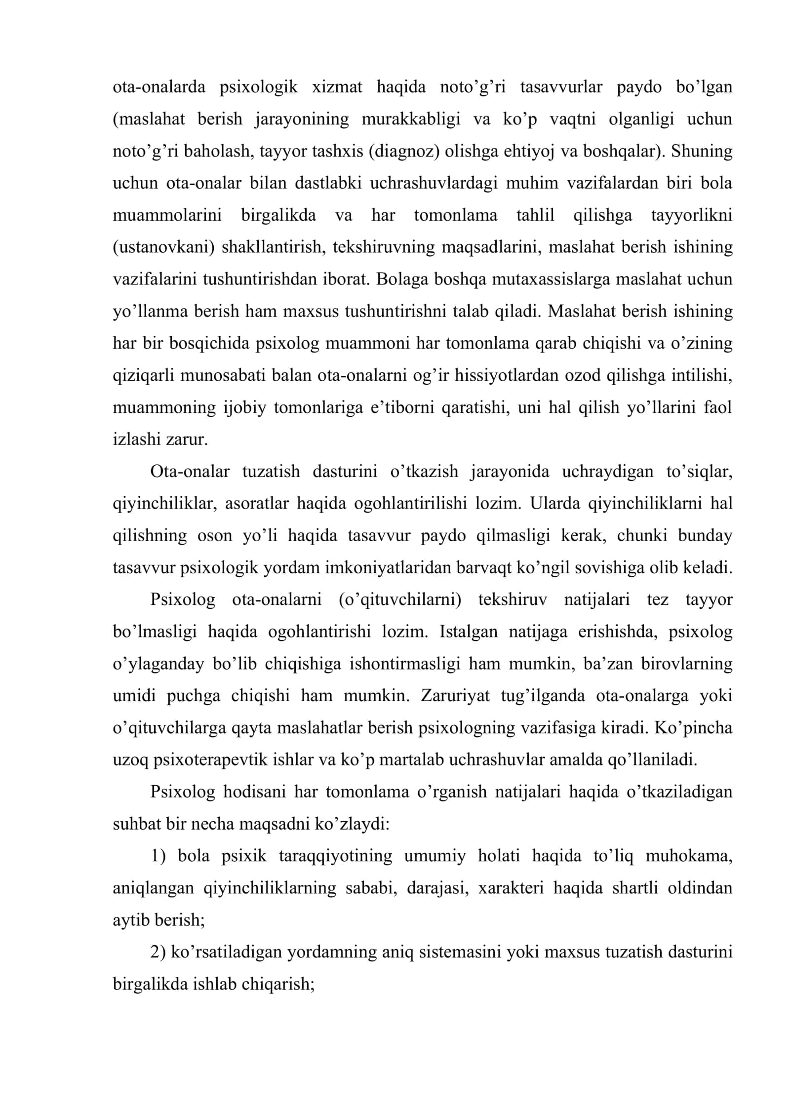 Amaliyotchi psixologning faoliyat sohalar 3