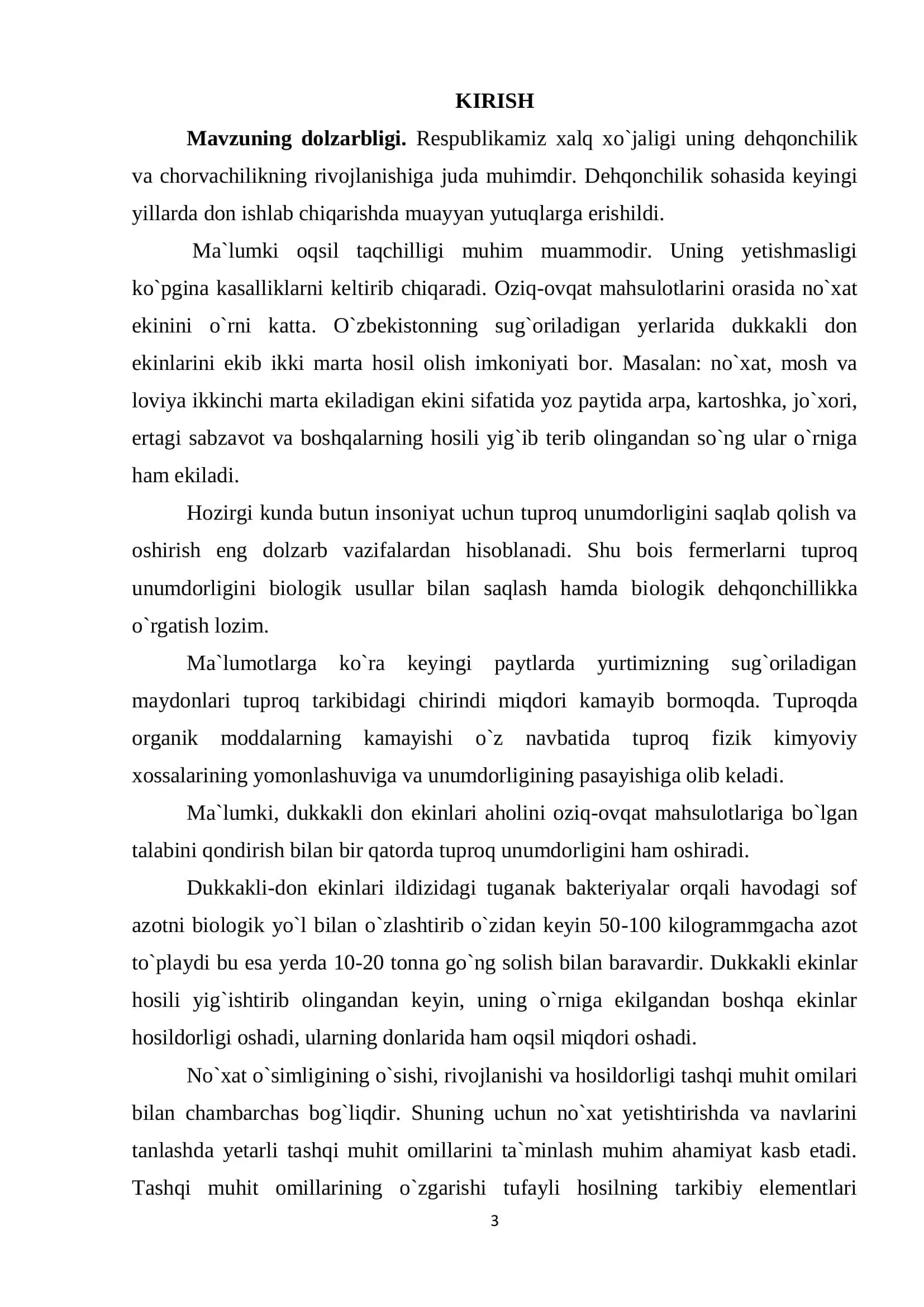 No`xat xosil elementlarining shakillanishidamineral o`g`itlarning ta’siri 3