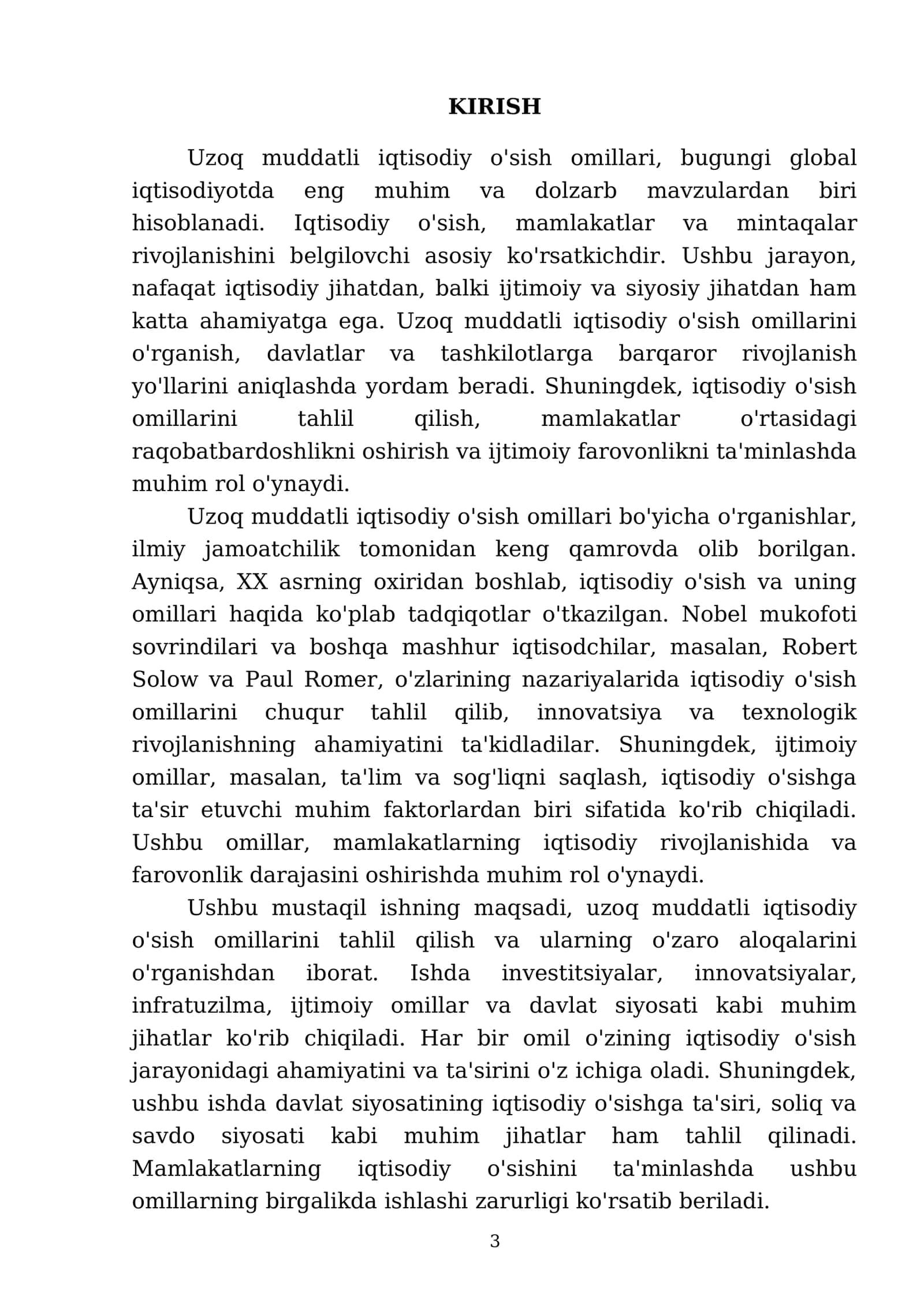 Uzoq muddatli iqtisodiy osish omillari 3