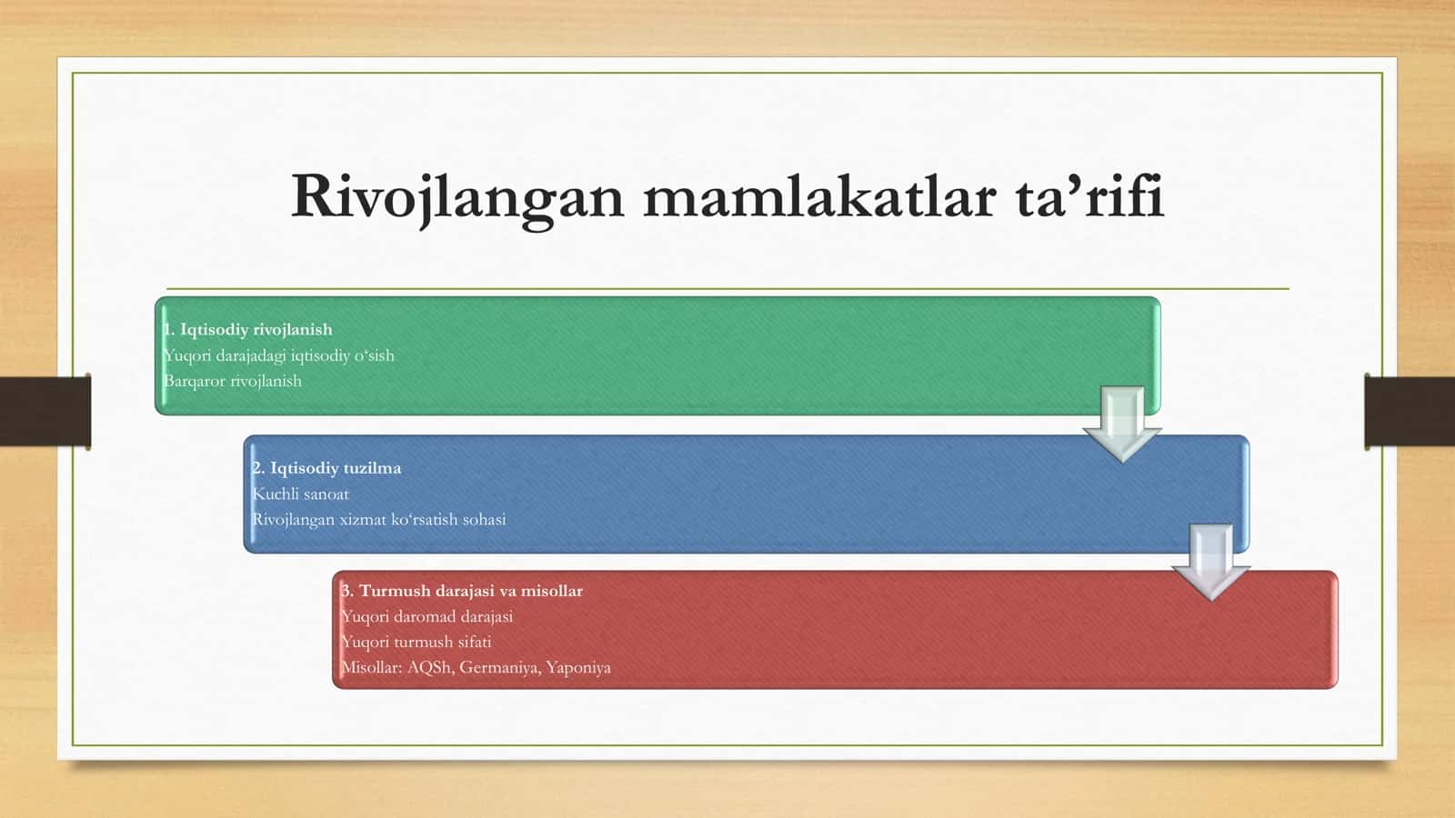 Rivojlangan va rivojlanayotgan mamlakatlar muammolari hamda rivojlanish strategiyalari 3