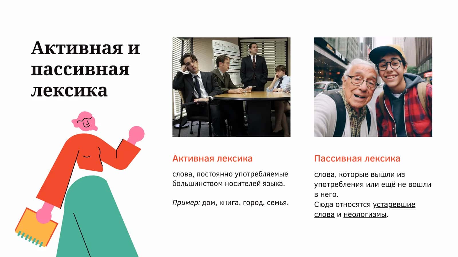 Лексика русского языкас точки зрения происхождения, активногопассивного запаса, сферы употребления 3