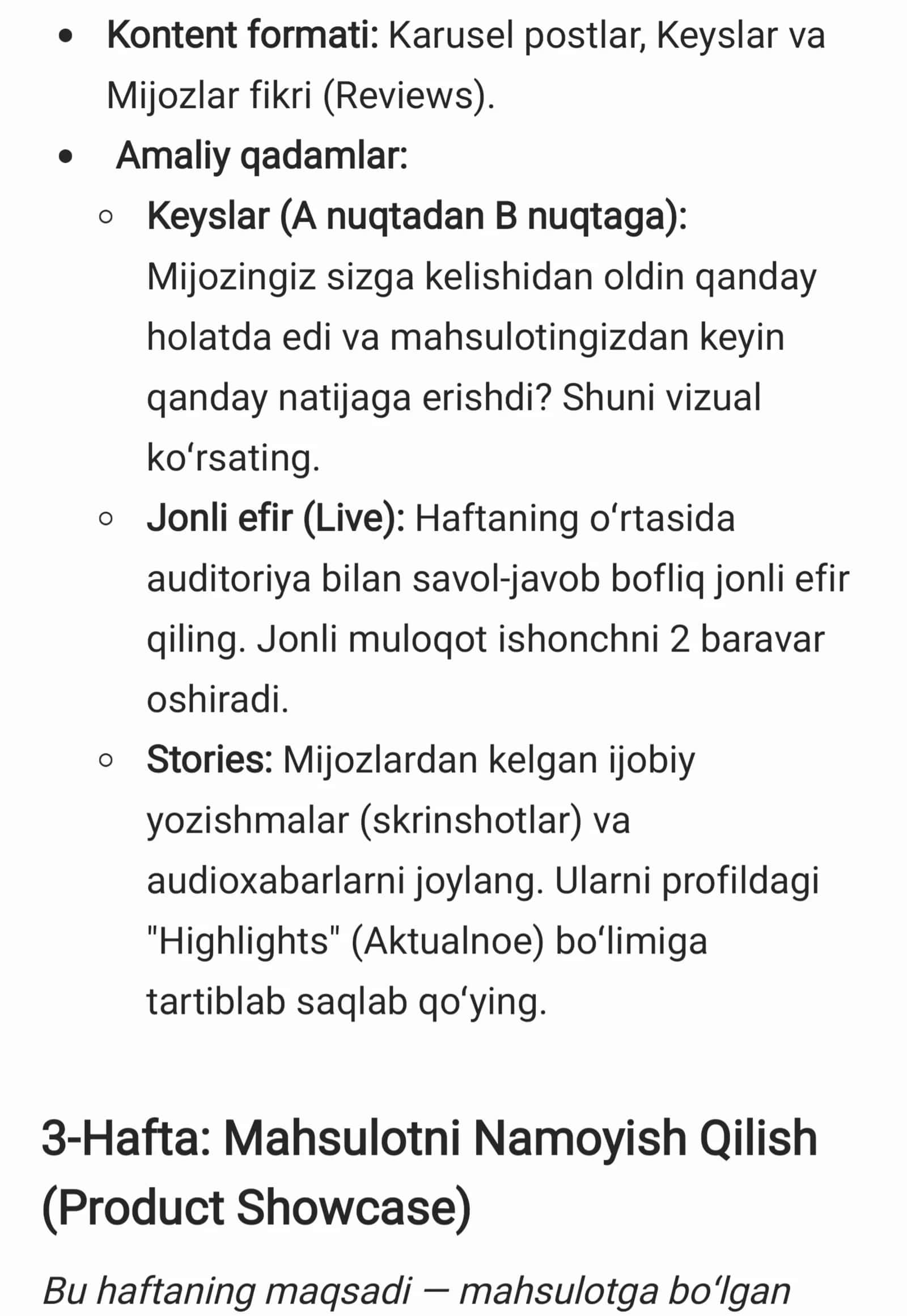 Instagramda sotuvning 1 oylik formulasi 3