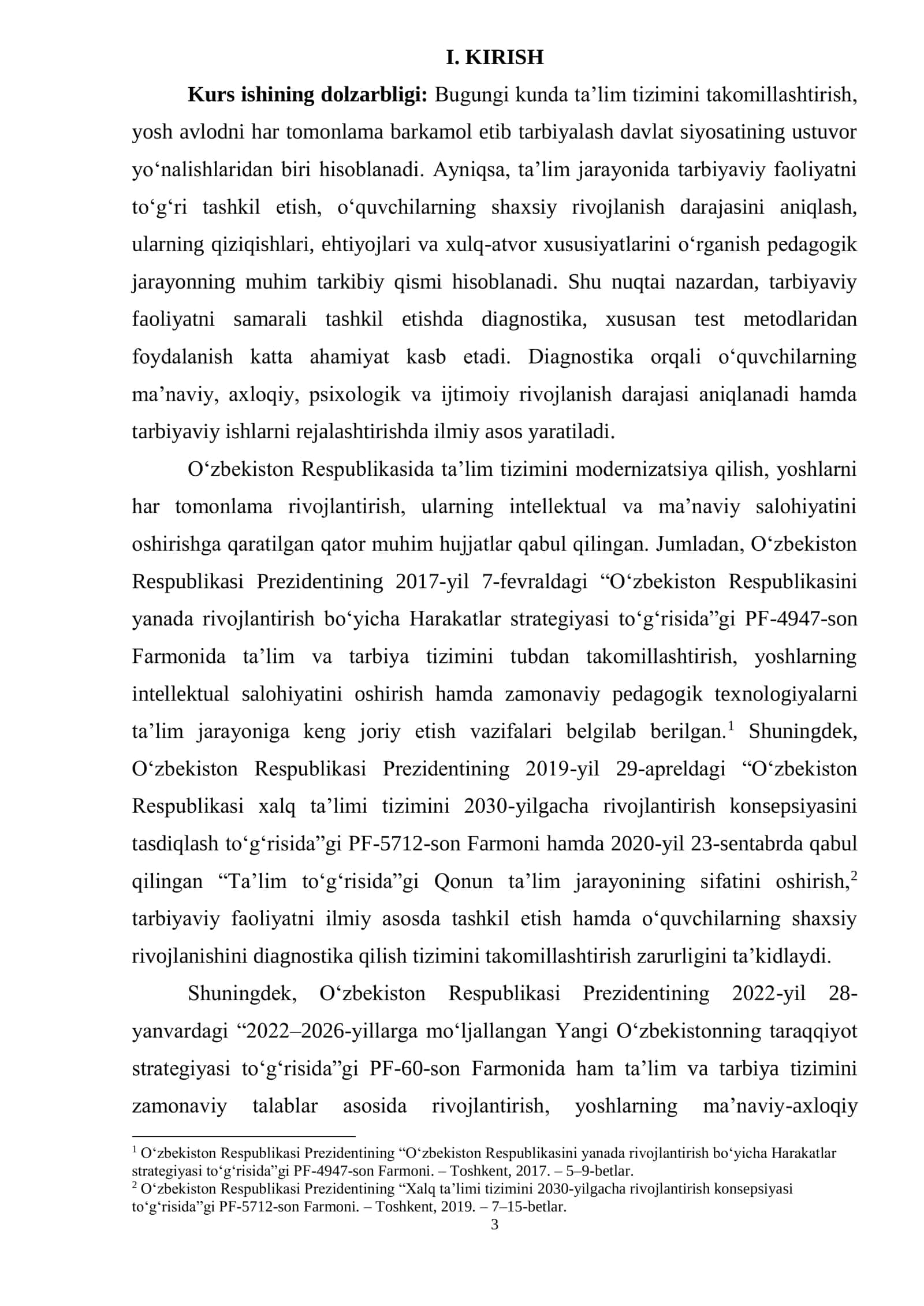 Tarbiyaviy faoliyat diagnostikasida test metodlari 3