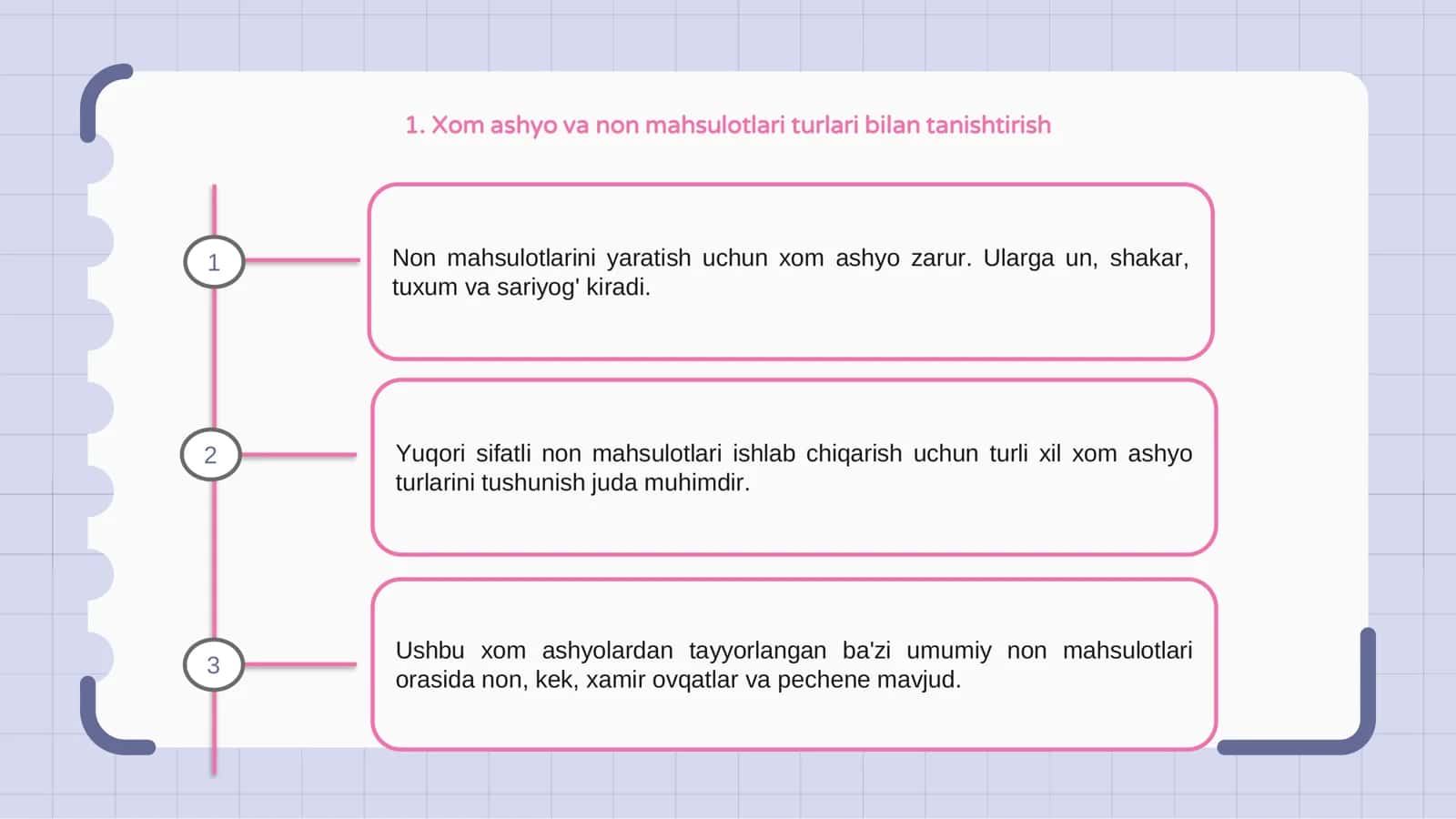Xom ashyo va non mahsulotlari turlari 3