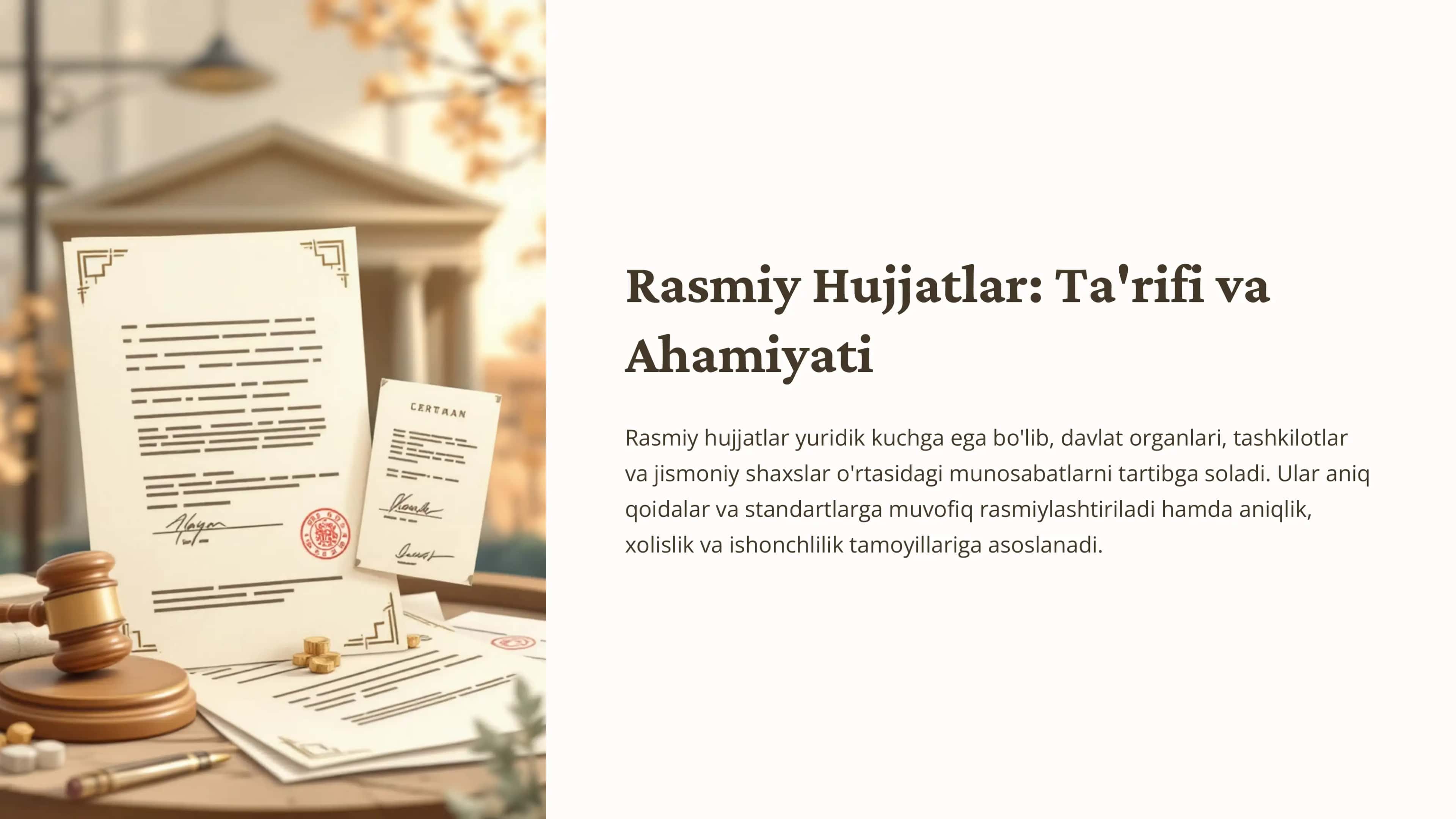 Hujjat Turlari va Xususiyatlari 3