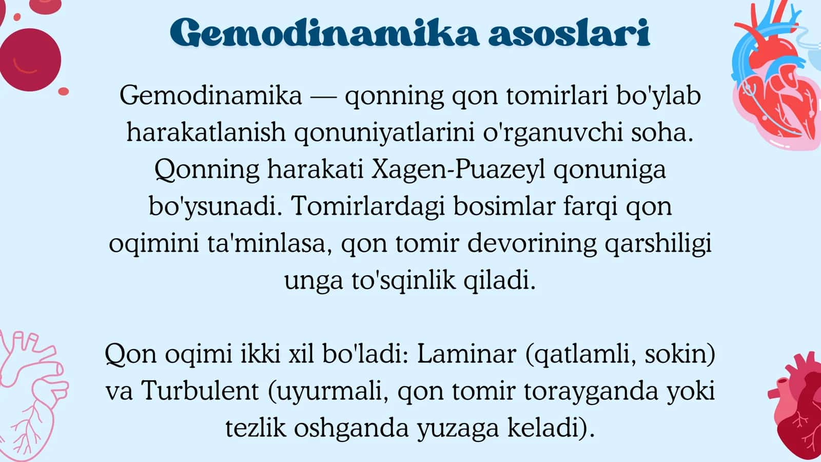 Qon tomirlarda qonning harakati va pulsini oʻrganish. Qonning arterial bosimini tekshirish usullari 3